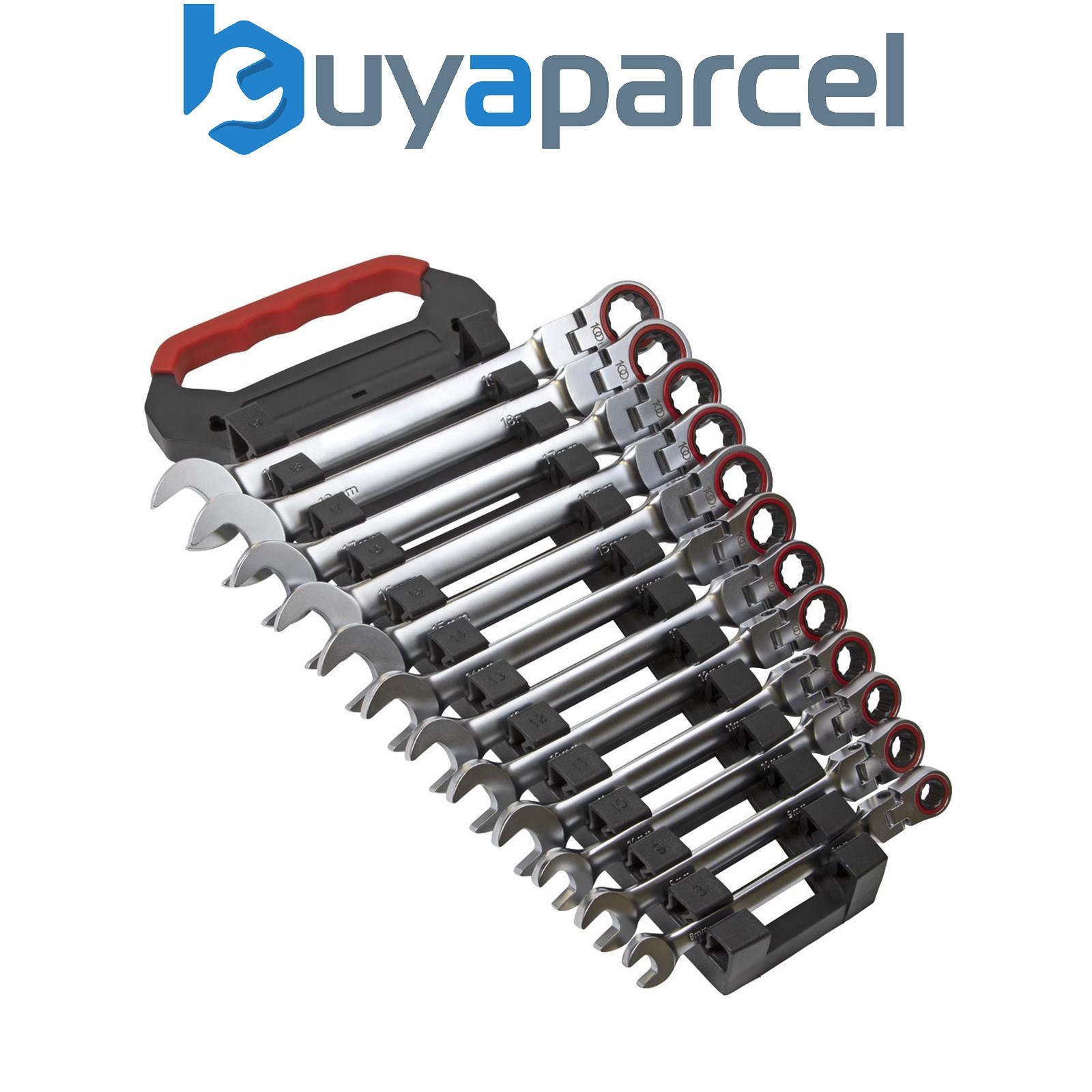 Sealey AK63942 Premier Platinum Flexi-Head Ratchet Combination Spanner Set 12pc