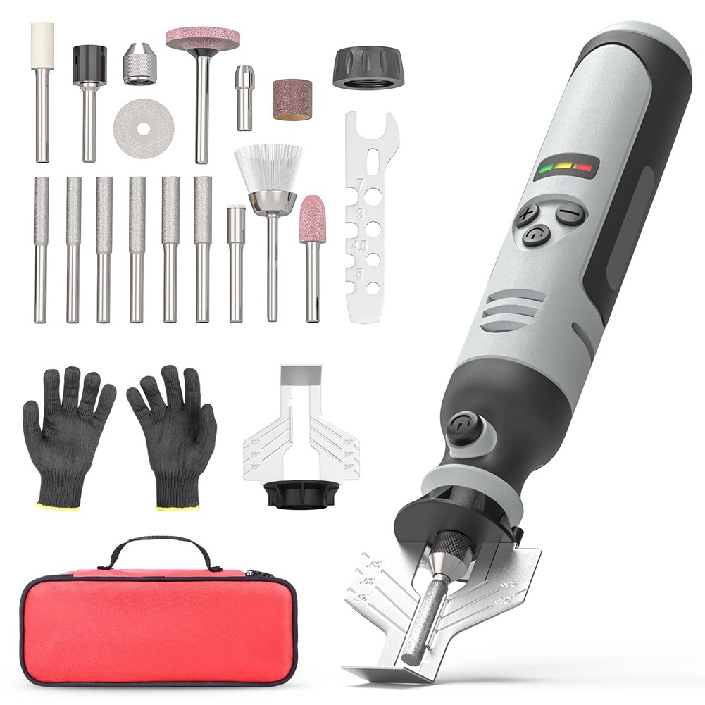 Cordless Chainsaw Sharpener, Electric Handheld Chainsaw Sharpening Kit,6519
