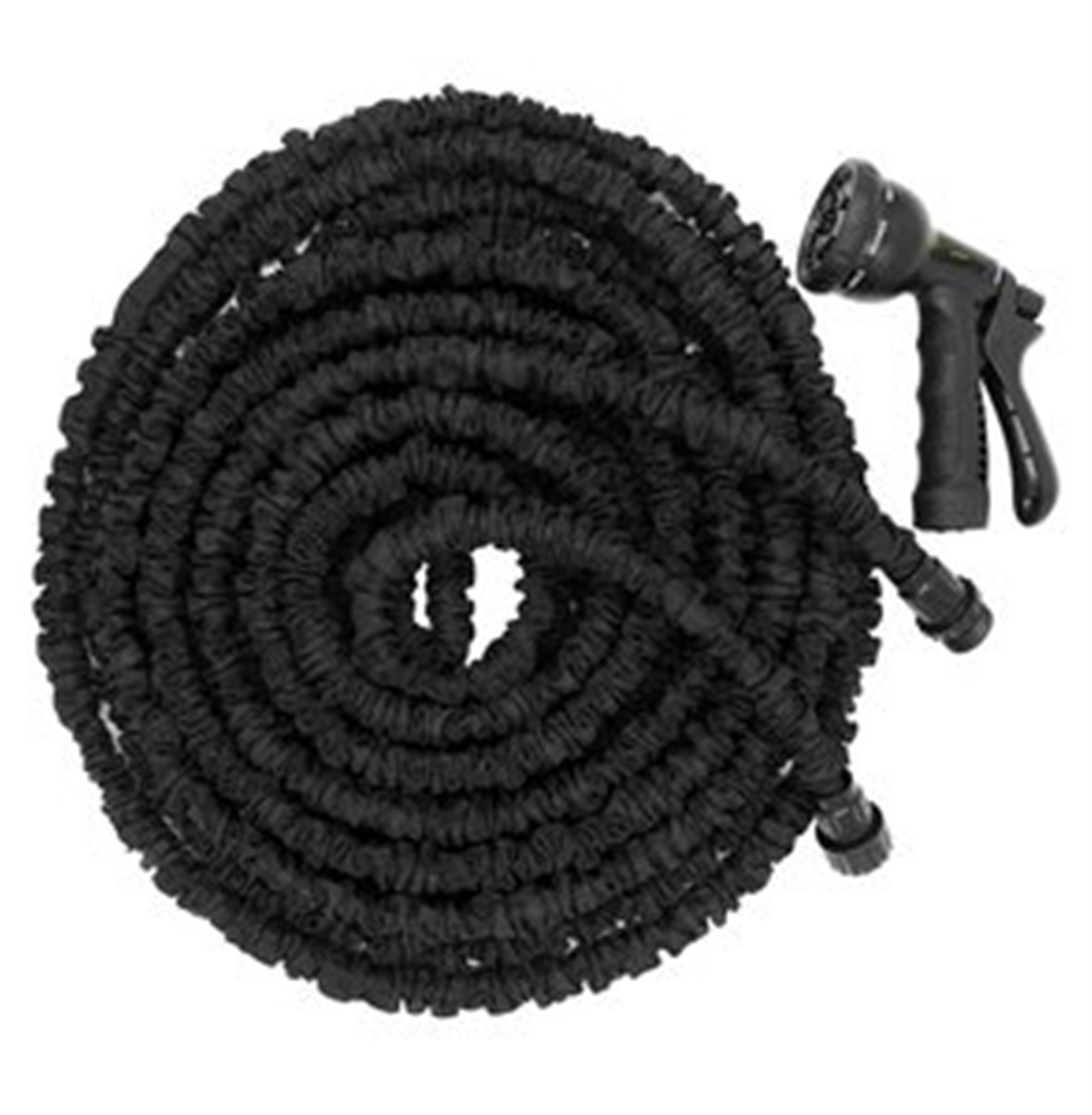 100 Feet BLACK Magic Flexible Expandable Garden Water Hose Pipe Spray Nozzle HQ