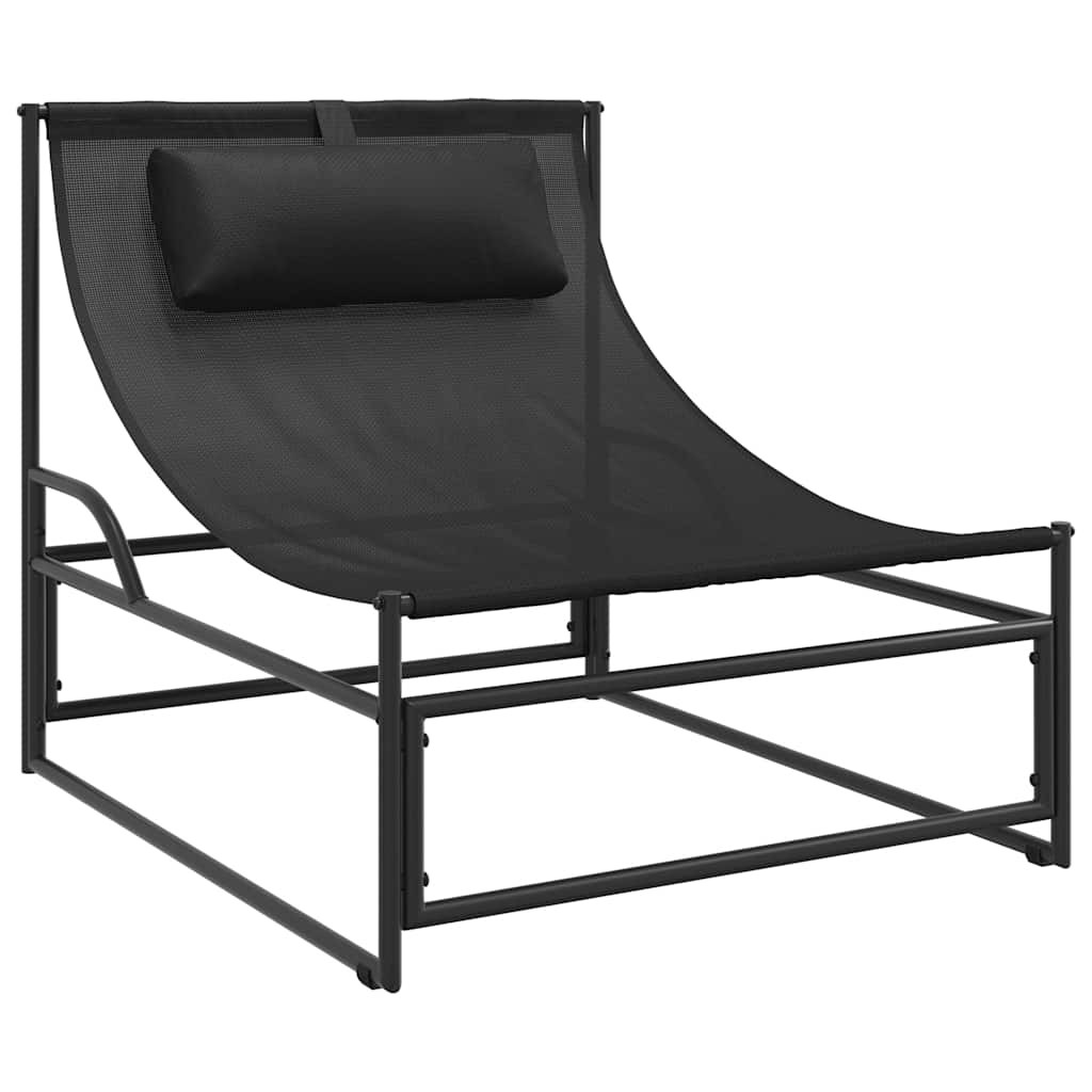 Garden Lounger Chair 87x74x73 cm Steel Textilene Anthracite Outdoor vidaXL