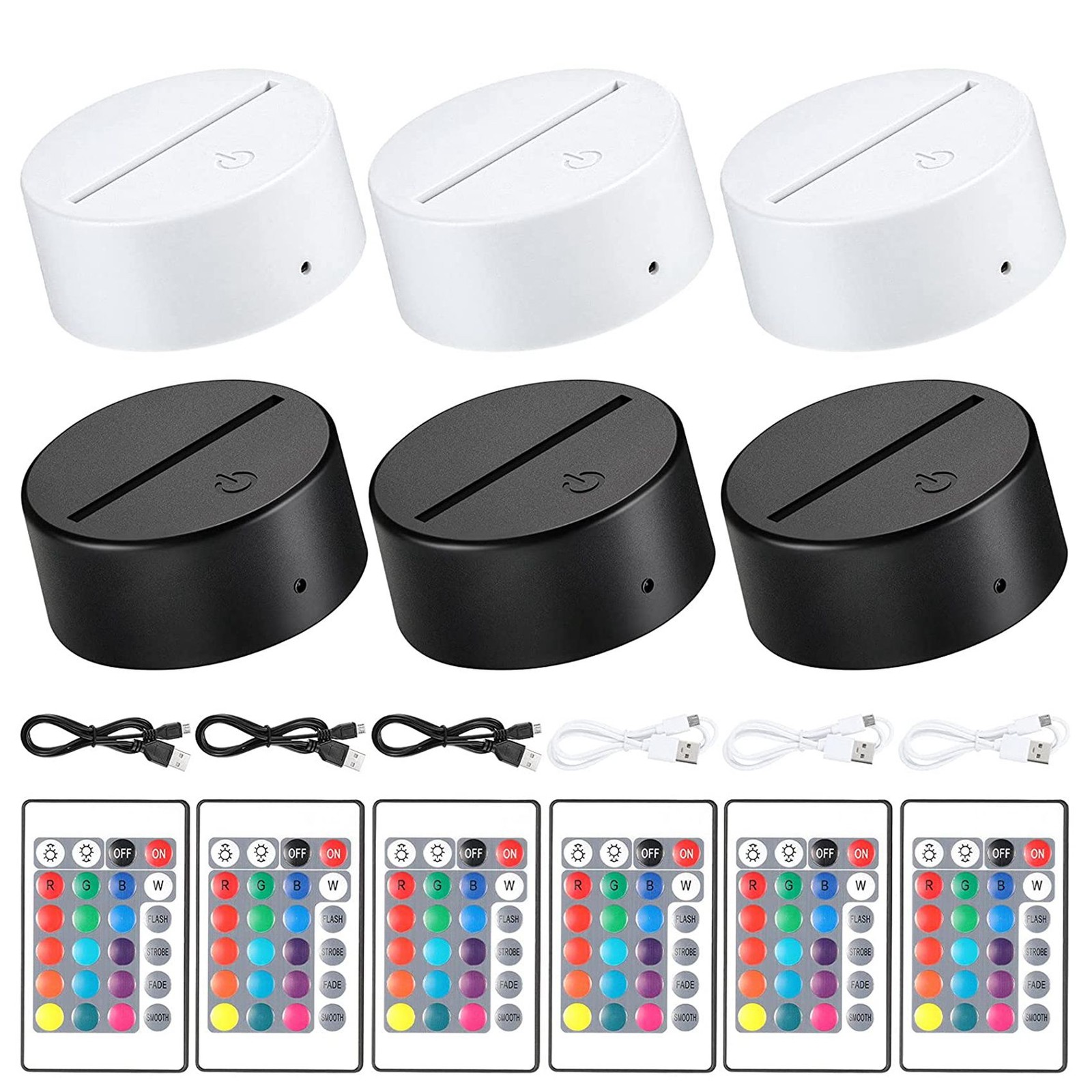 3D Night LED Light Lamp Base 16 Colors LED Light Display Base with Remote3912