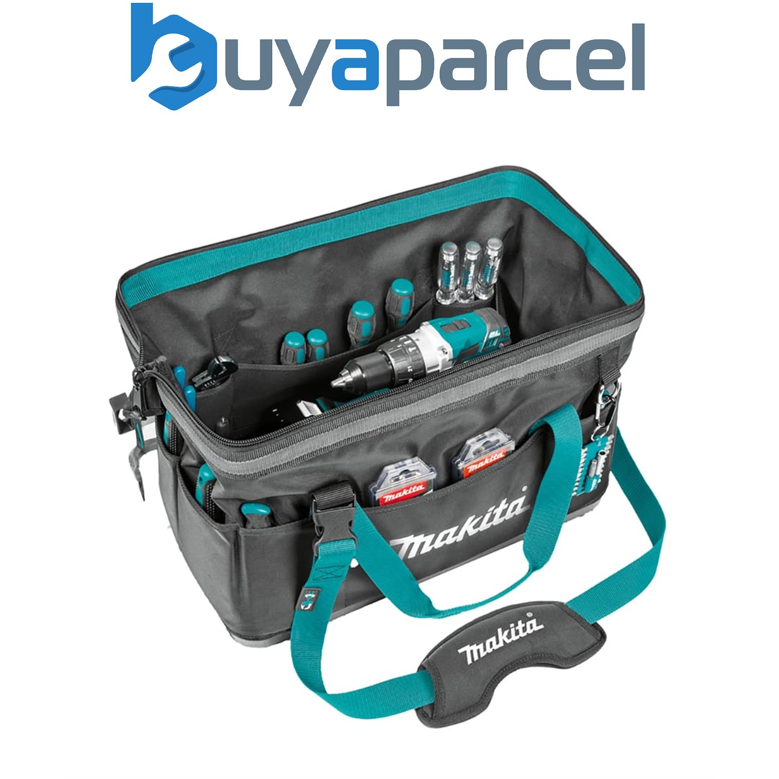 Makita E-15425 Ultimate Open Gate Mouth Bag 20 Pockets - Strap Belt System