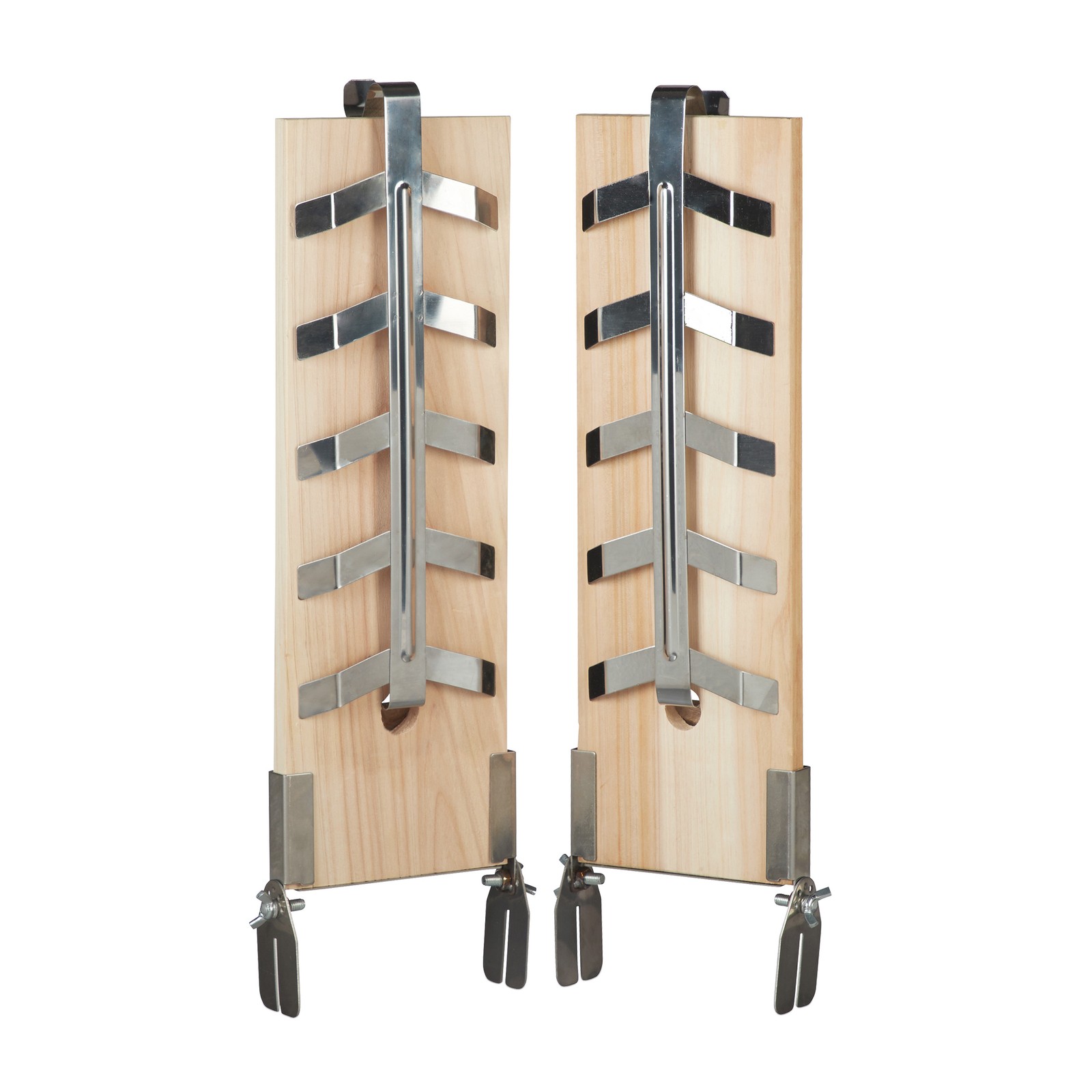Salmon board smokers Cedar Wood Grilling Planks Adjustable Fish Mounts Reusable