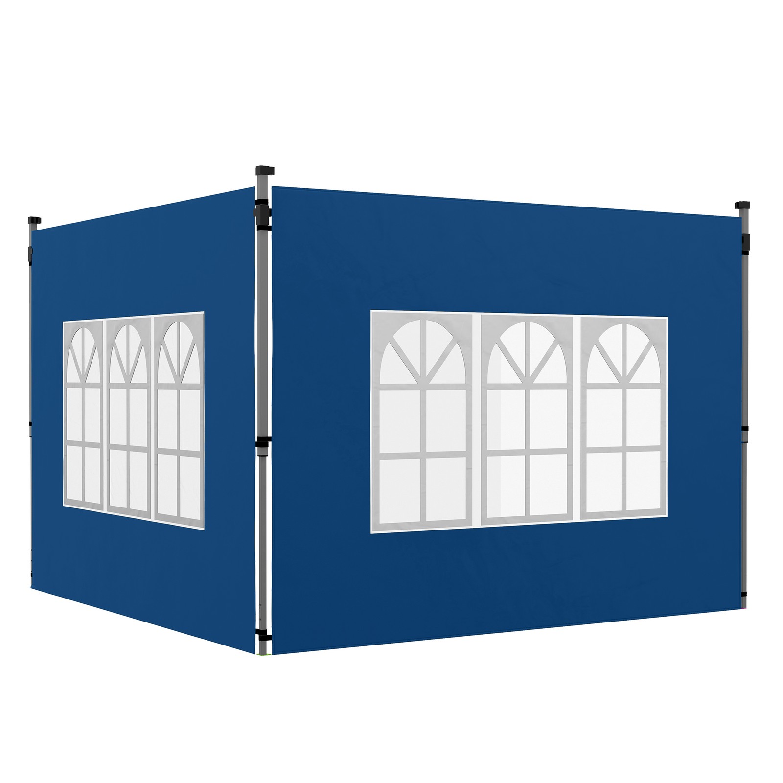 Outsunny Gazebo Side Panels for 3x3(m) or 3x4m Pop Up Gazebo, 2 Pack, Blue