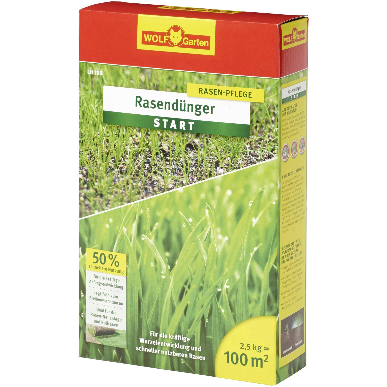 WOLF-Garten LH 100 Lawn Starter Fertiliser Promotes Strong Roots