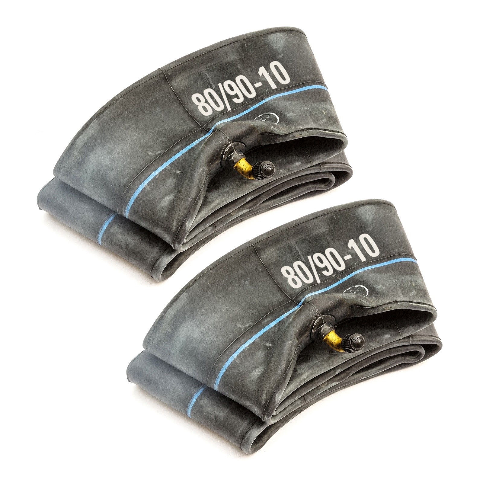 2x Heavy Duty Inner Tube 80/90-10 Bent Valve Butyl 10 Inch Mobility Scooter