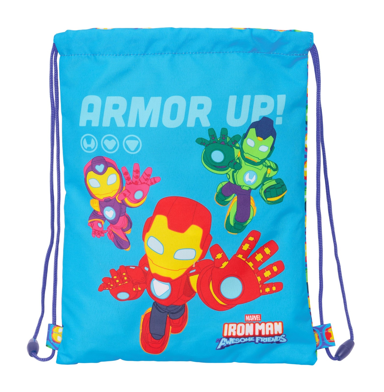 Iron Man – Junior Flat Bag Backpack, Ideal for Children of Different Ages, Comfo
