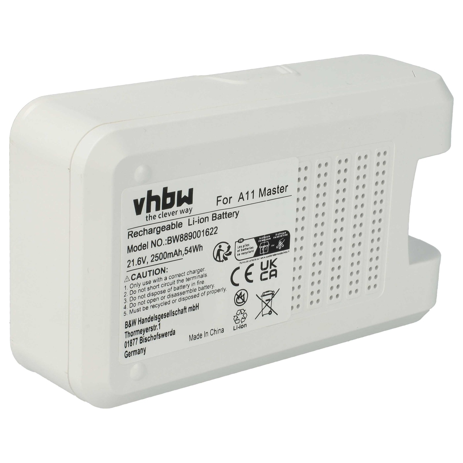 Battery for Tineco A11 Pet A11 Hero EX A11 Hero A11 Master 2500mAh 21.6V