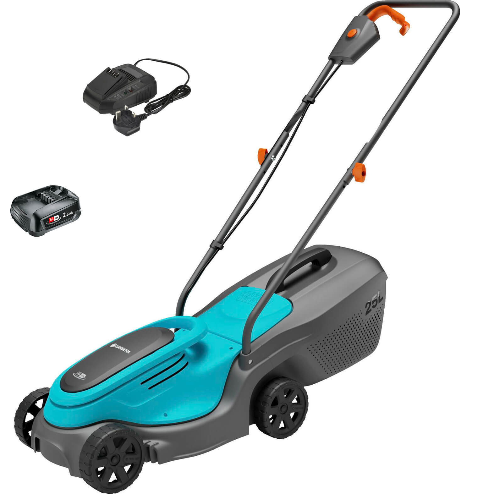 Gardena POWERMAX 30 P4A 18v Cordless Rotary Lawnmower 300mm 1 x 2.5ah Li-ion