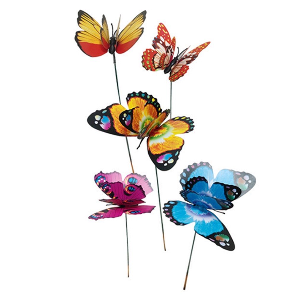 2X( Butterflies, Outdoor Decoration. Yard Plants Lawn Flower Pot Butterfly3159