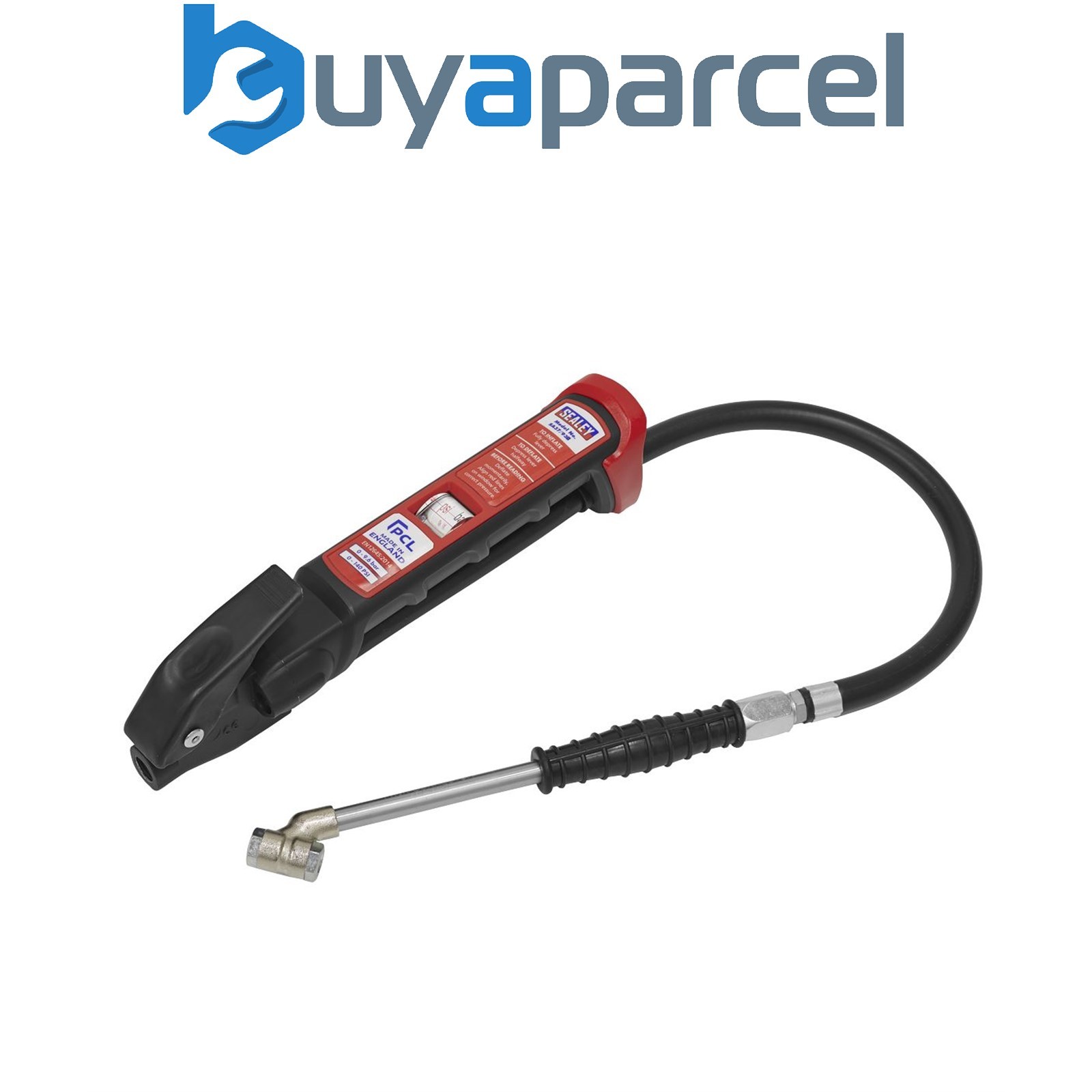 Sealey SA37/93B PCL Anodised Tyre Inflator with Twin Push-On Connector
