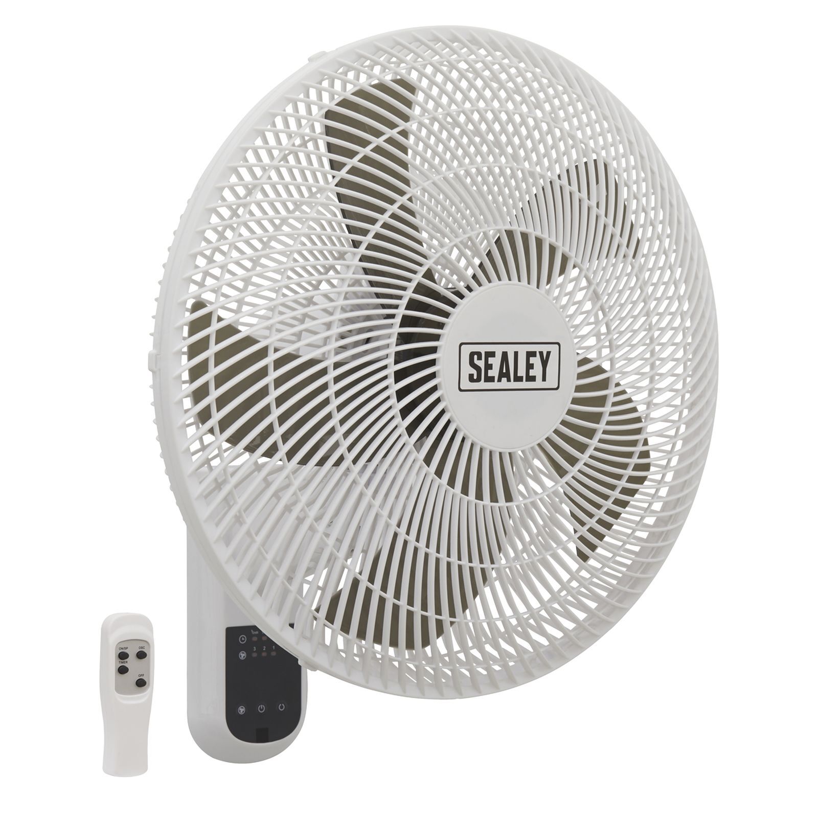 1x Sealey 230V Wall Fan 3-Speed 18" With Remote Control - SWF18WR