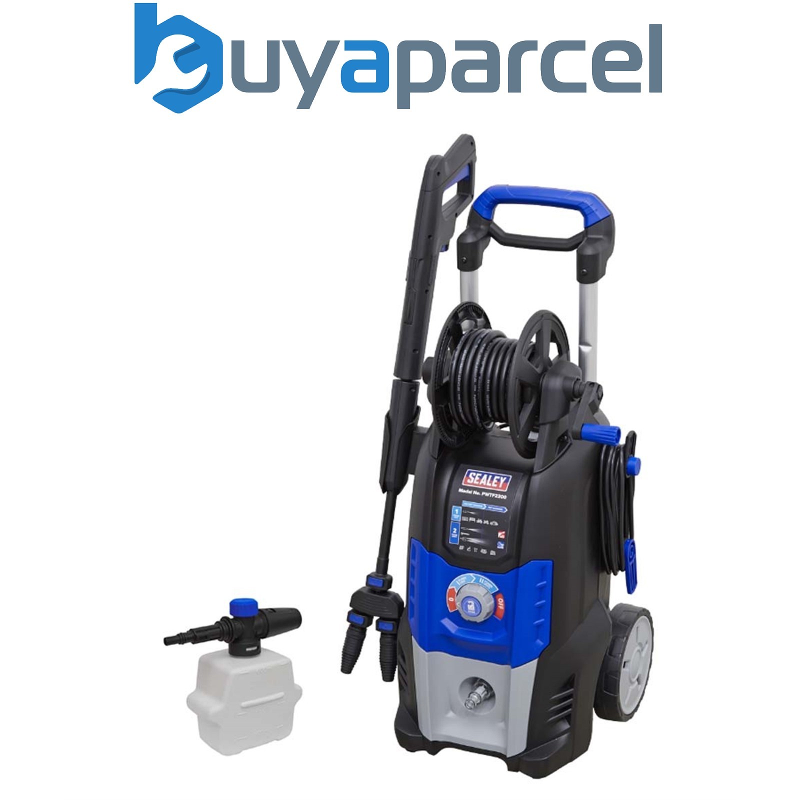 Sealey Twin Jet Pressure Washer 150 Bar 5m Cable 8m Hose Eco Mode PWTF2200