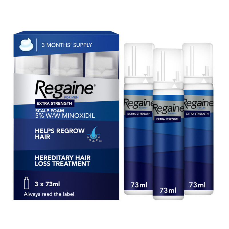 Regaine 5% Extra Strength Hair Regrowth Foam for Men 3 Months Supply