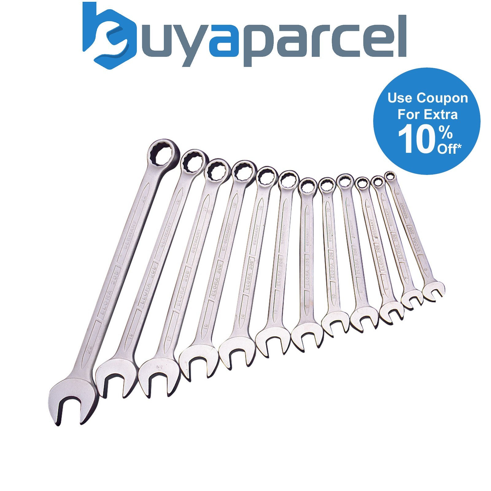 Draper 03090 Long Metric Combination Spanner Set (12 Piece)
