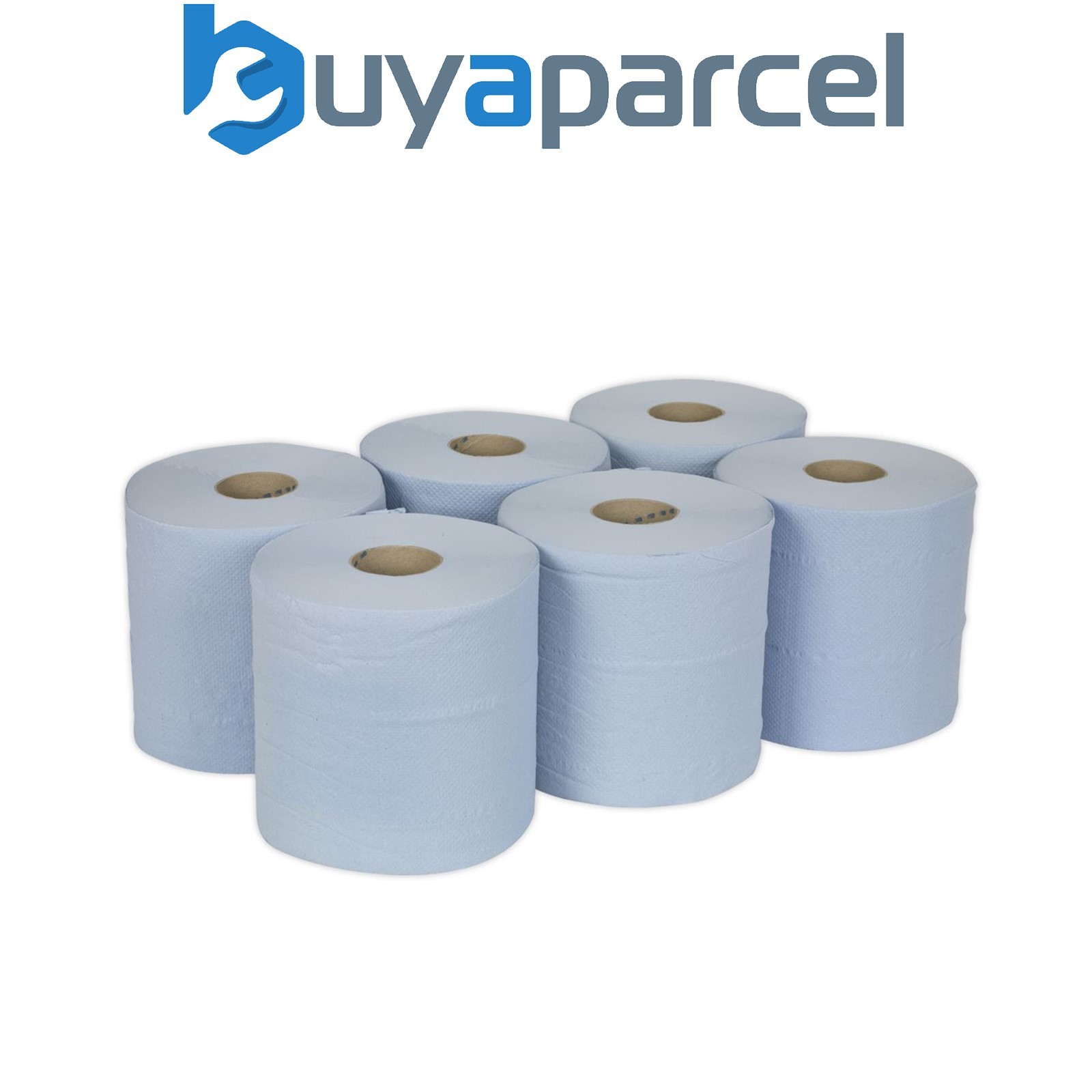 Sealey BLU150 2-Ply Embossed Blue Paper Roll 150m - Pack of 6