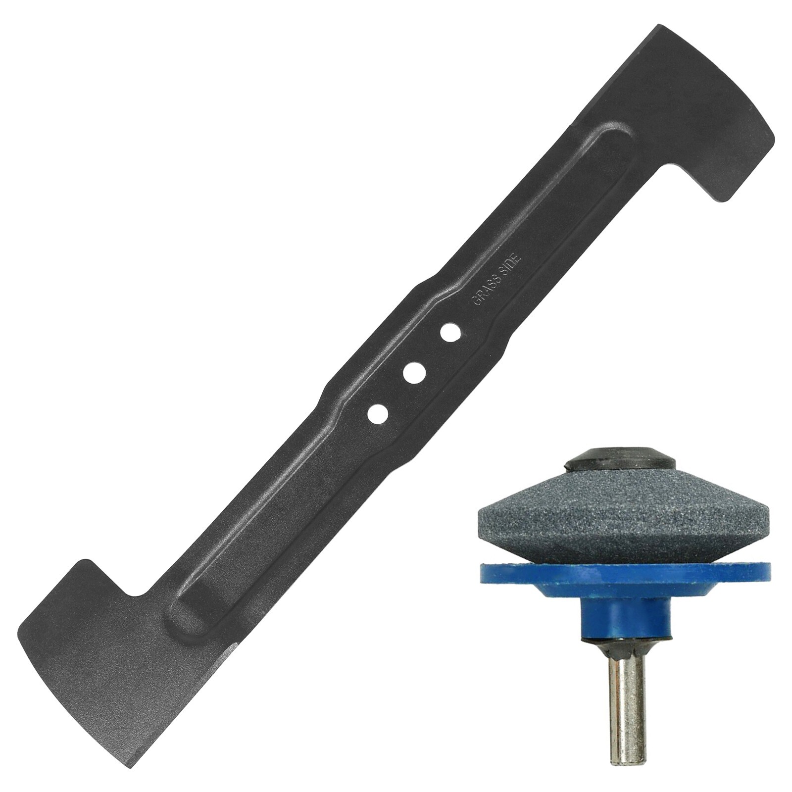 Blade for BOSCH Rotak 43Li Ergoflex Lawnmower 43cm Cutter + Drill Sharpener