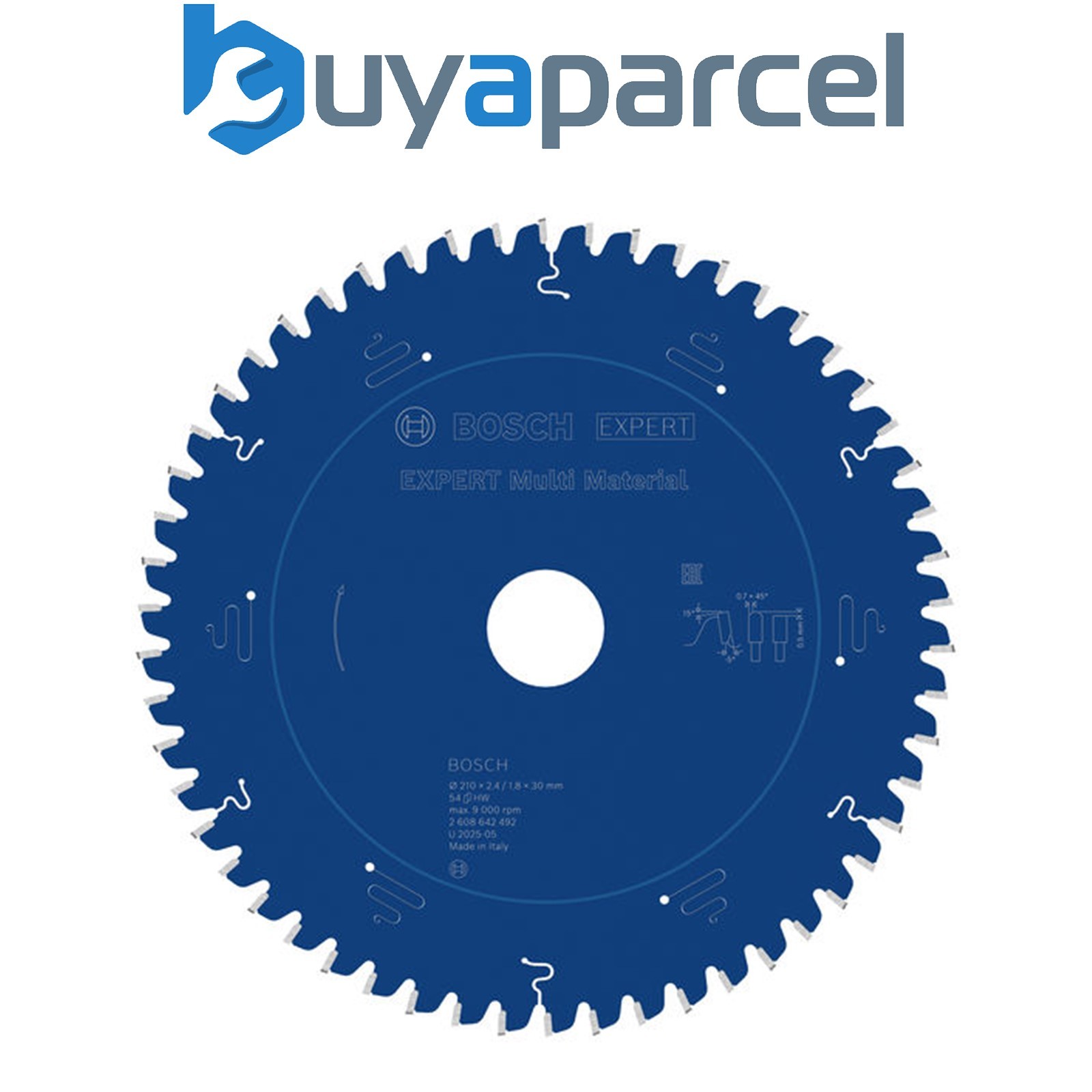Bosch EXPERT Multi Material Circular Saw Blade 210 x2.4/1.8 x30mm T54 2608642492