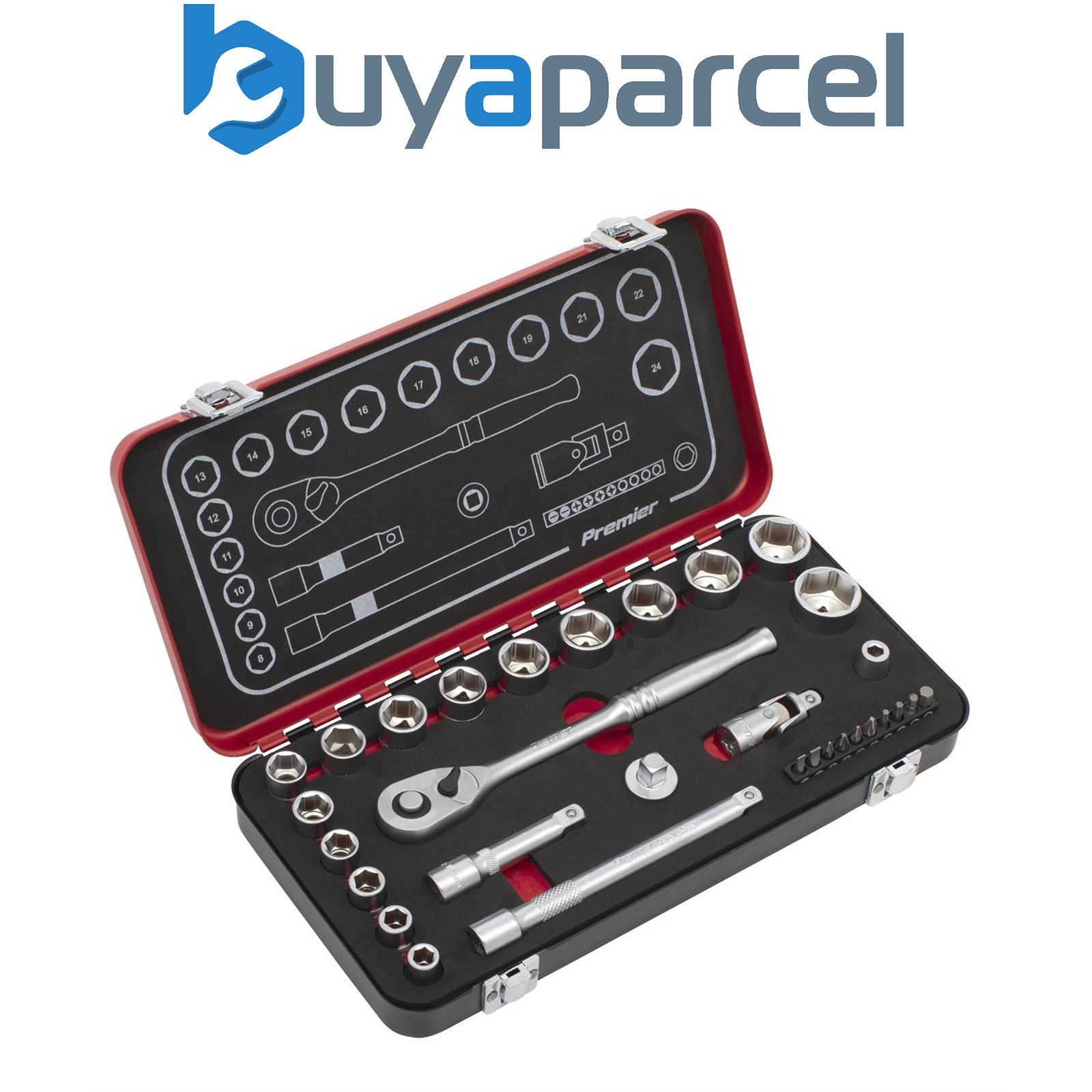 Sealey AK7921 Premier Platinum Socket Set 3/8"Sq Drive 31pc