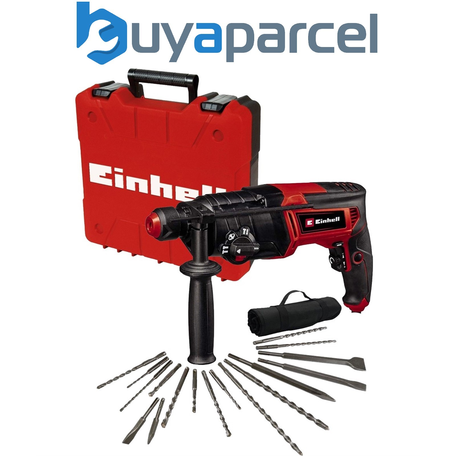 Einhell TC-RH 800 4F 240v SDS Plus 4 Mode Rotary Hammer Drill 800w +17PC SDS Set