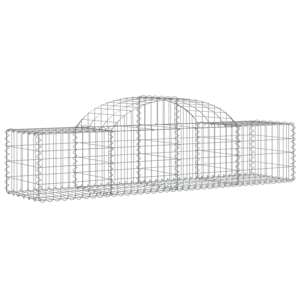 Arched Gabion Basket Stone Basket Gabion Retaining Wall Galvanised Iron vidaXL