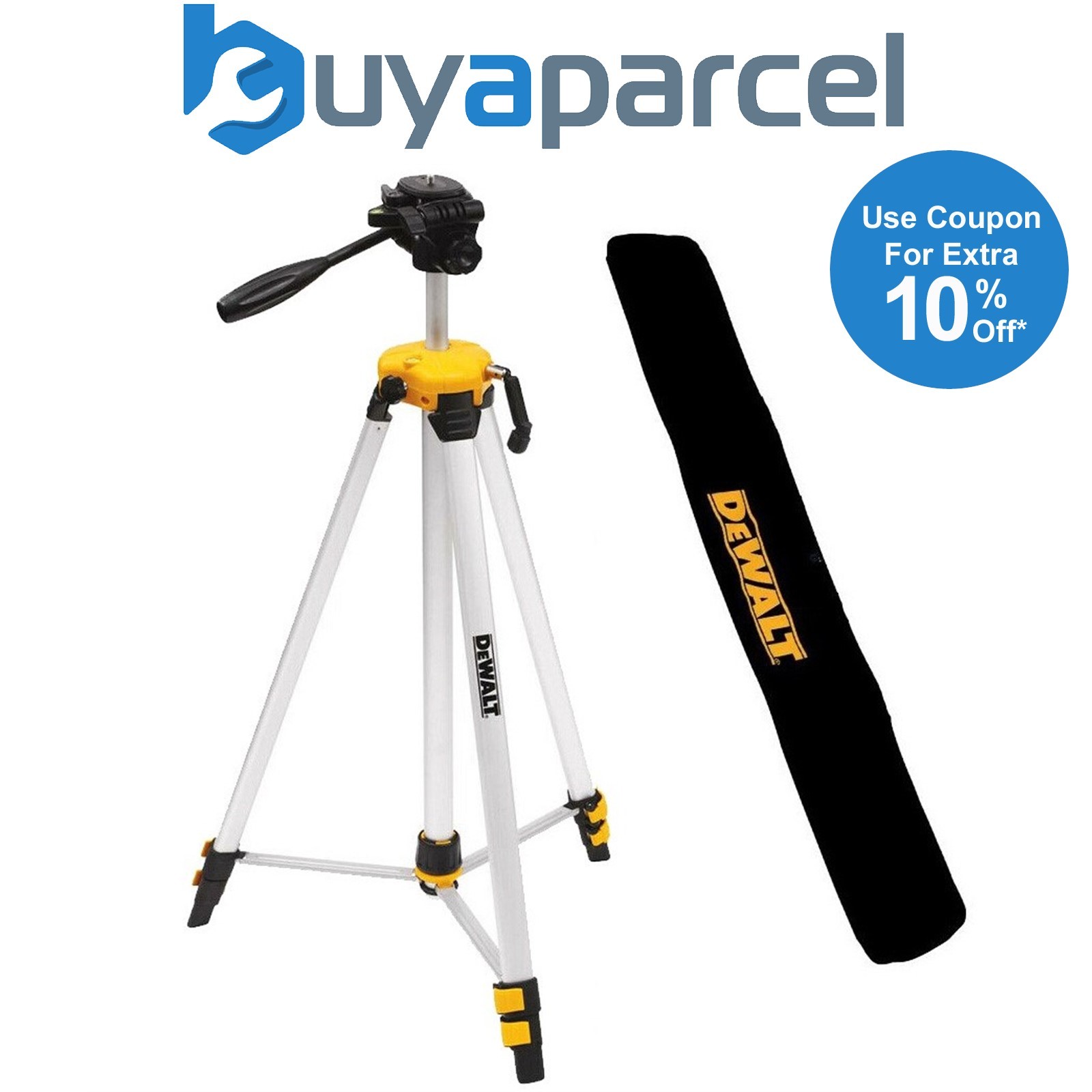 Dewalt DE0881T-XJ Elevated Extendable Laser Tripod Stand 1/4" Thread + Bag DW088