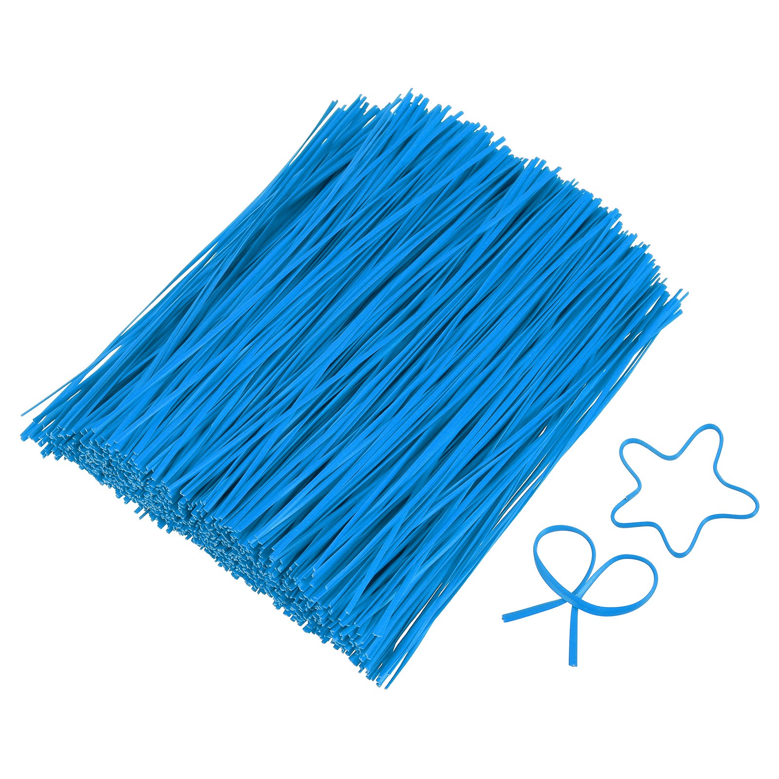 8 Inch Twist Ties, Metallic Twist Tie, 1200 Pack, Blue
