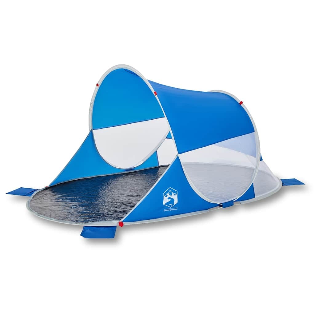 Beach Tent Lightweight Sun Shelter Azure Blue Pop-up Waterproof vidaXL
