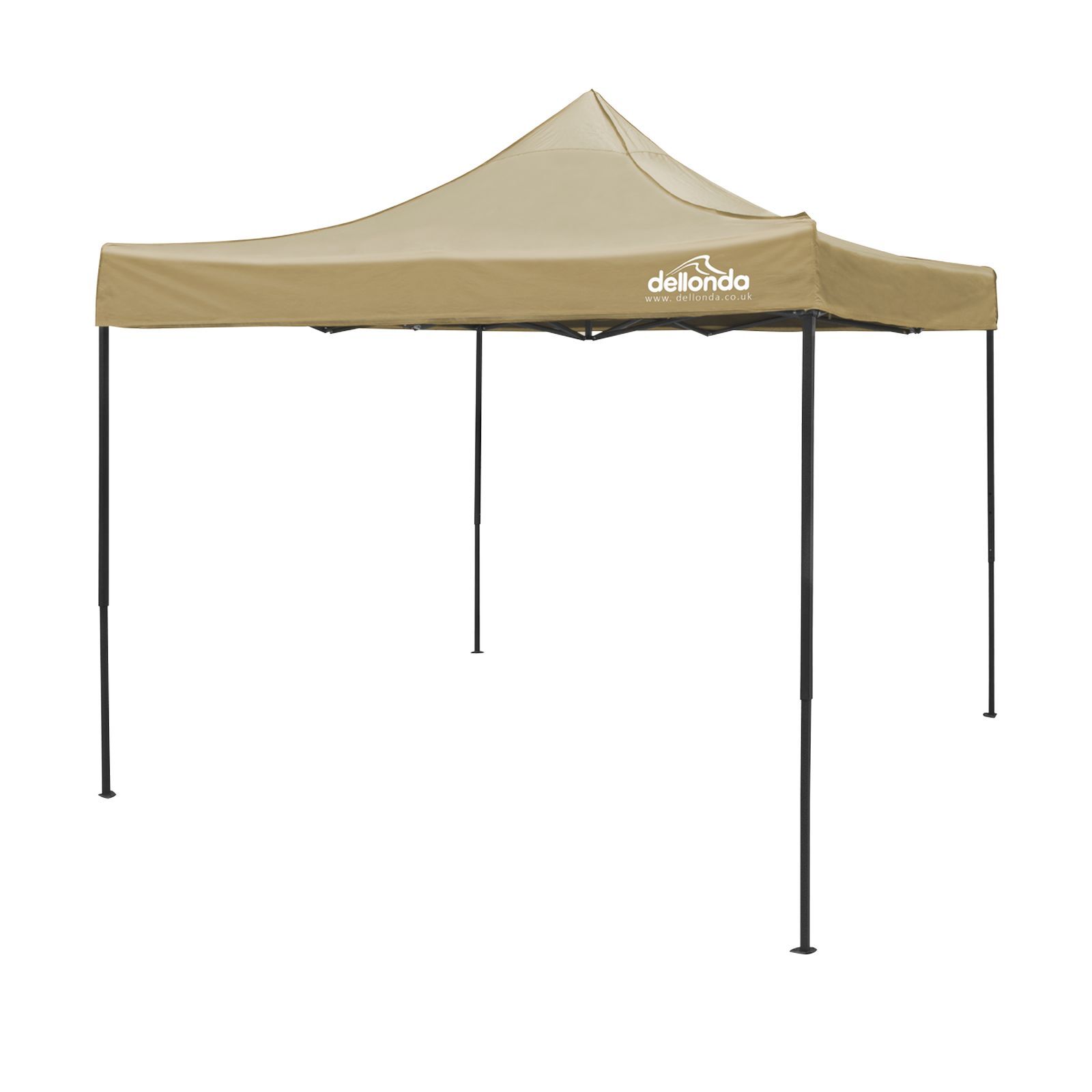 Dellonda Premium 3x3m Pop-Up Gazebo Water Resistant Fabric Beige Canopy - DG130