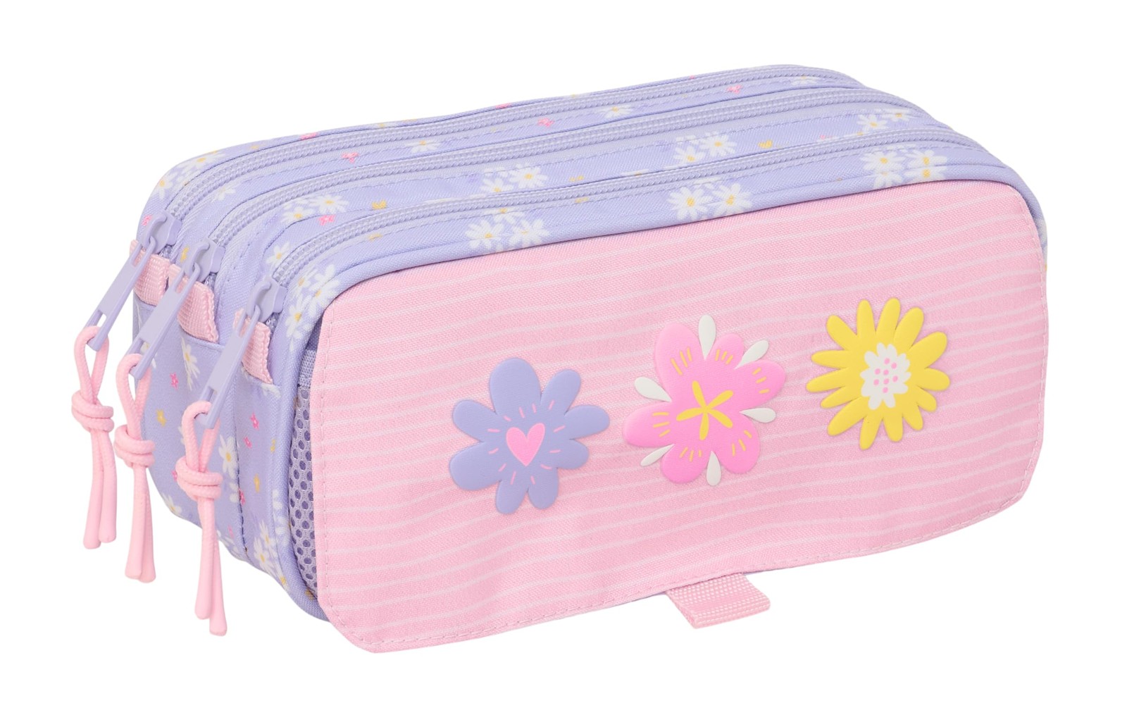 SAFTA BOUQUET – Triple Big Pencil Case, Children's Pencil Case, Ideal for School