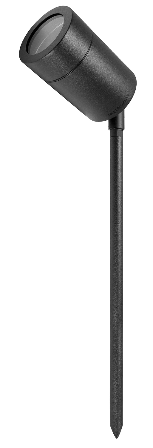 Matt Black Stainless Steel Garden Spike light Adjustable Outdoor Spike 240v