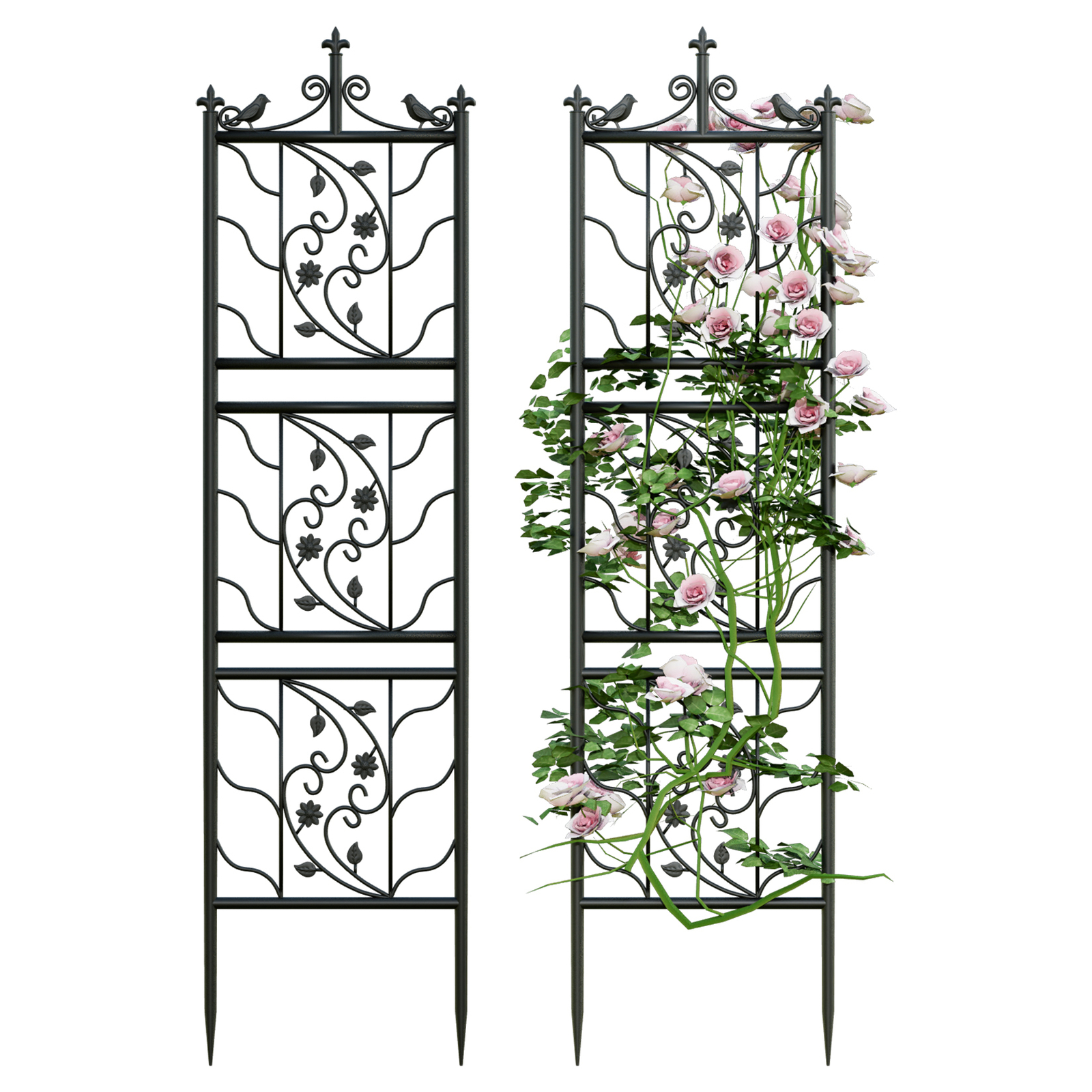 2 Pack Tall Plant Trellis Support Panel for Potted Plants Climbing Vine Rose