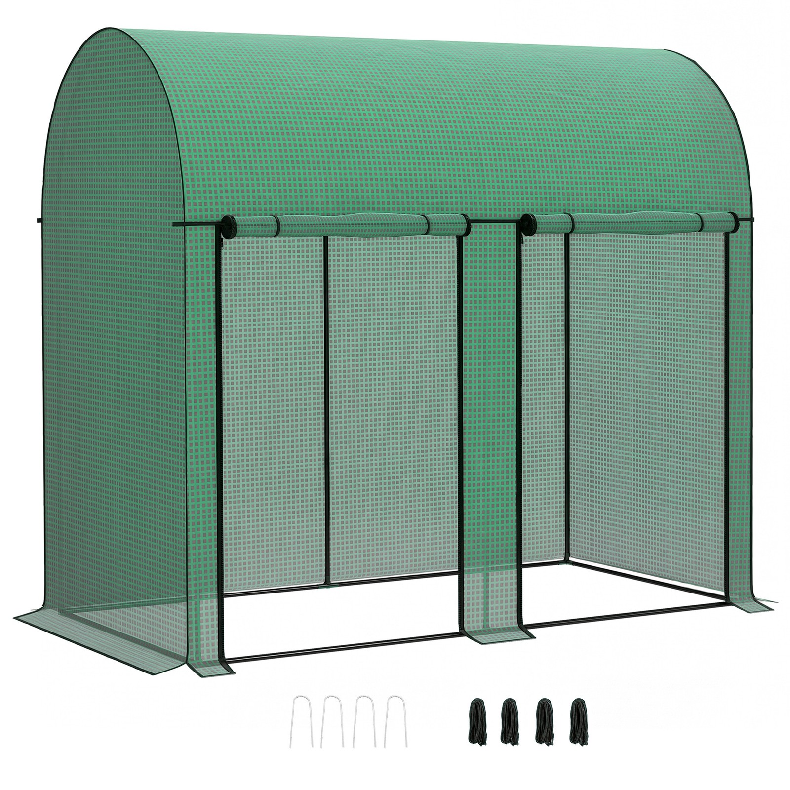Outsunny 200 x 100 x 178cm Small Tomato Greenhouse with Roll-up Zipped Doors
