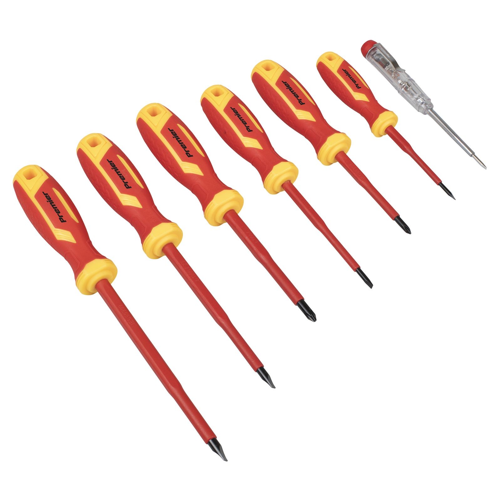 Sealey AK6125 7pc S2 steel Magnetic Tips Screwdriver Set Insulated VDE Approved