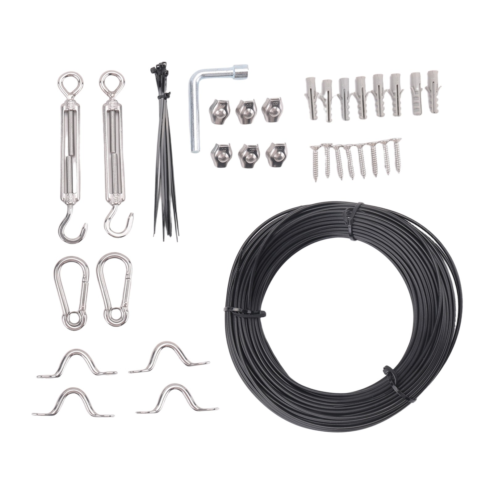 Outdoor String Light Hanging Kit, 200 Ft. Stainless Steel (304) Hanging6387