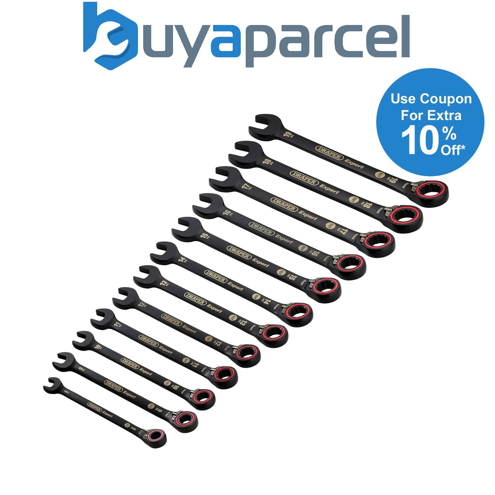 Draper 03912 Draper Expert HI-TORQ Metric Reversible Ratchet Combination Spanner