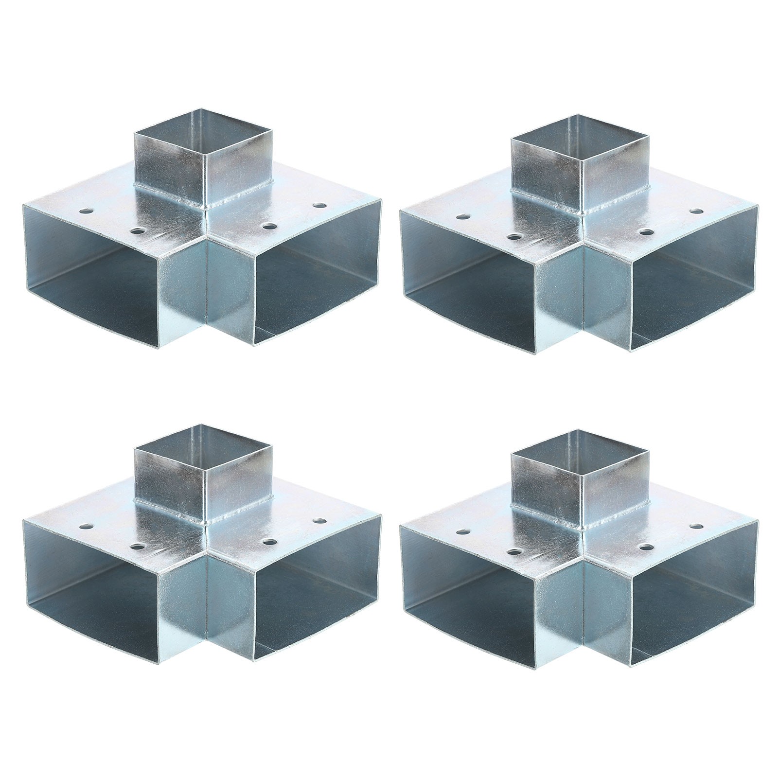 3-Way Gazebo Brackets Kit, Angle Bracket for 1.6" x 3.1" Lumber (4 Pack)