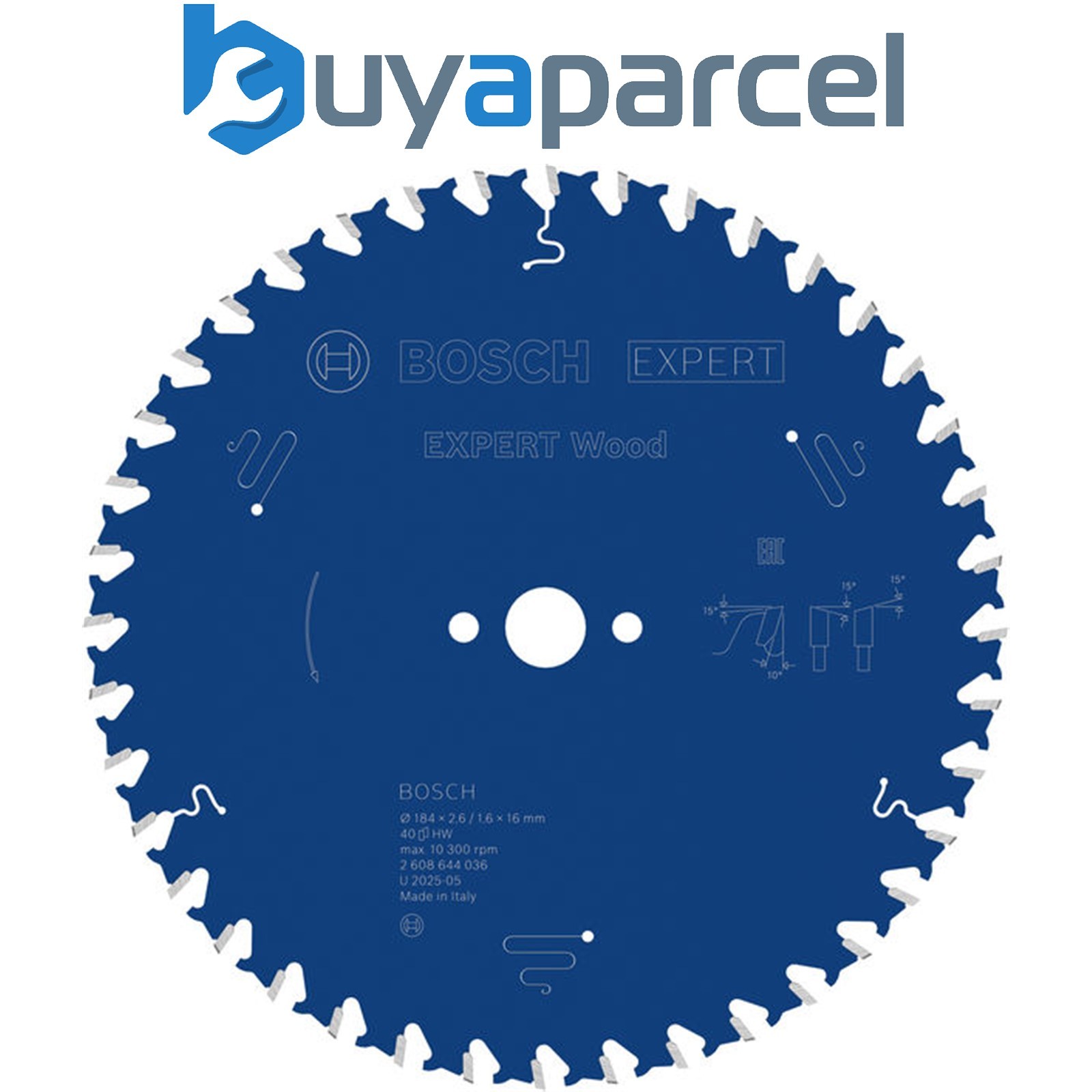 Bosch EXPERT Wood Circular Saw Blade 184 x 2.6/1.6 x 16 mm T40 2608644036