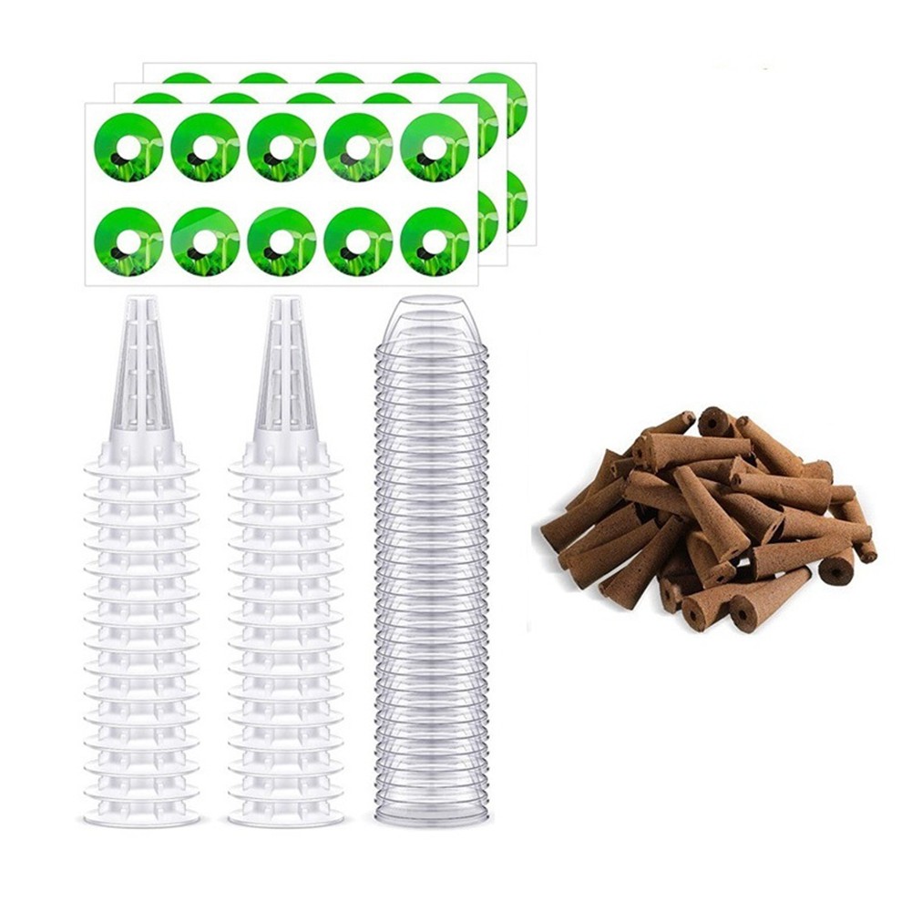 3X(Hydroponic Garden Accessories Pod Kit Growing Basket, Transparent2607