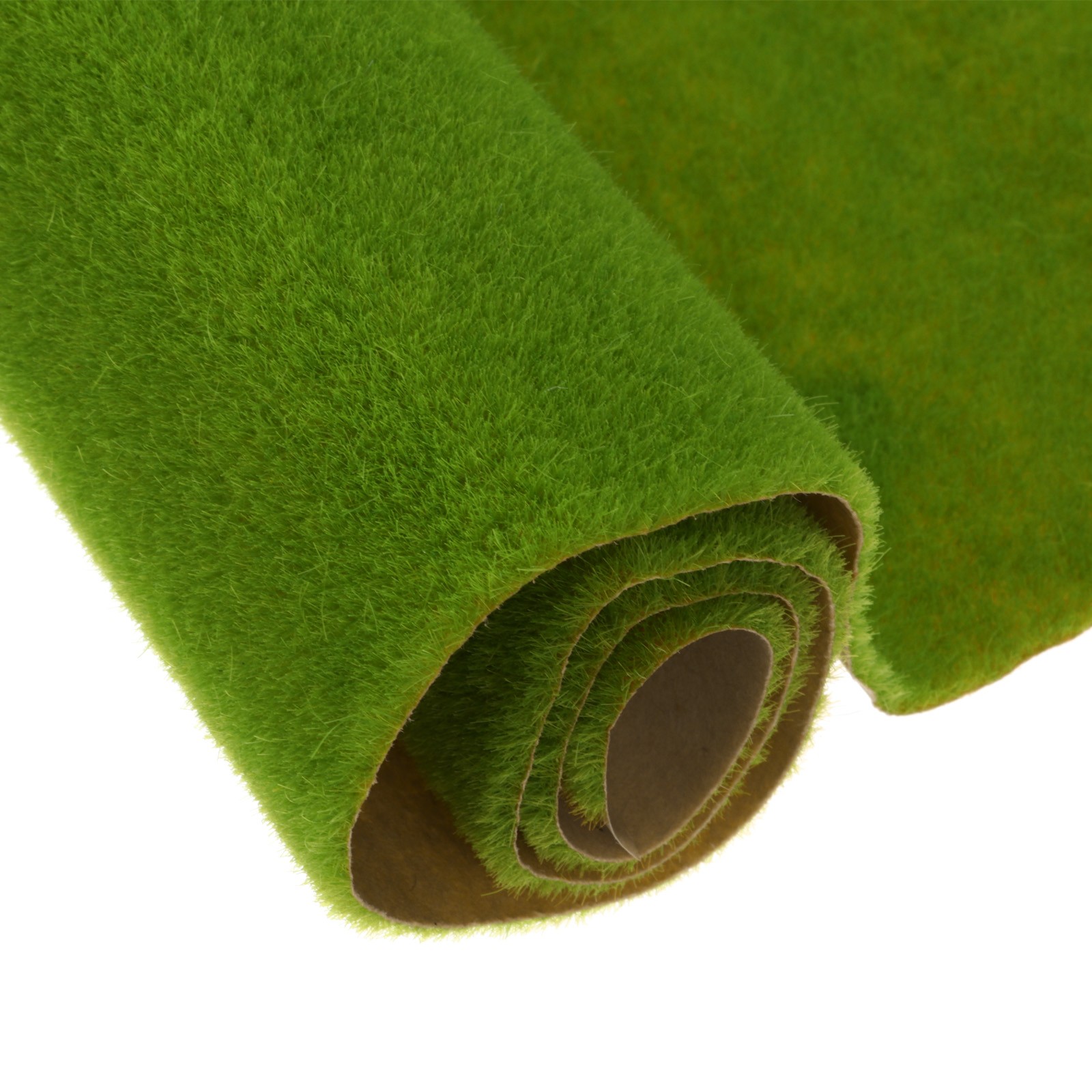 5pcs Artificial Model Grass Mat 14" x 20" Light Green Realistic Fake Turf
