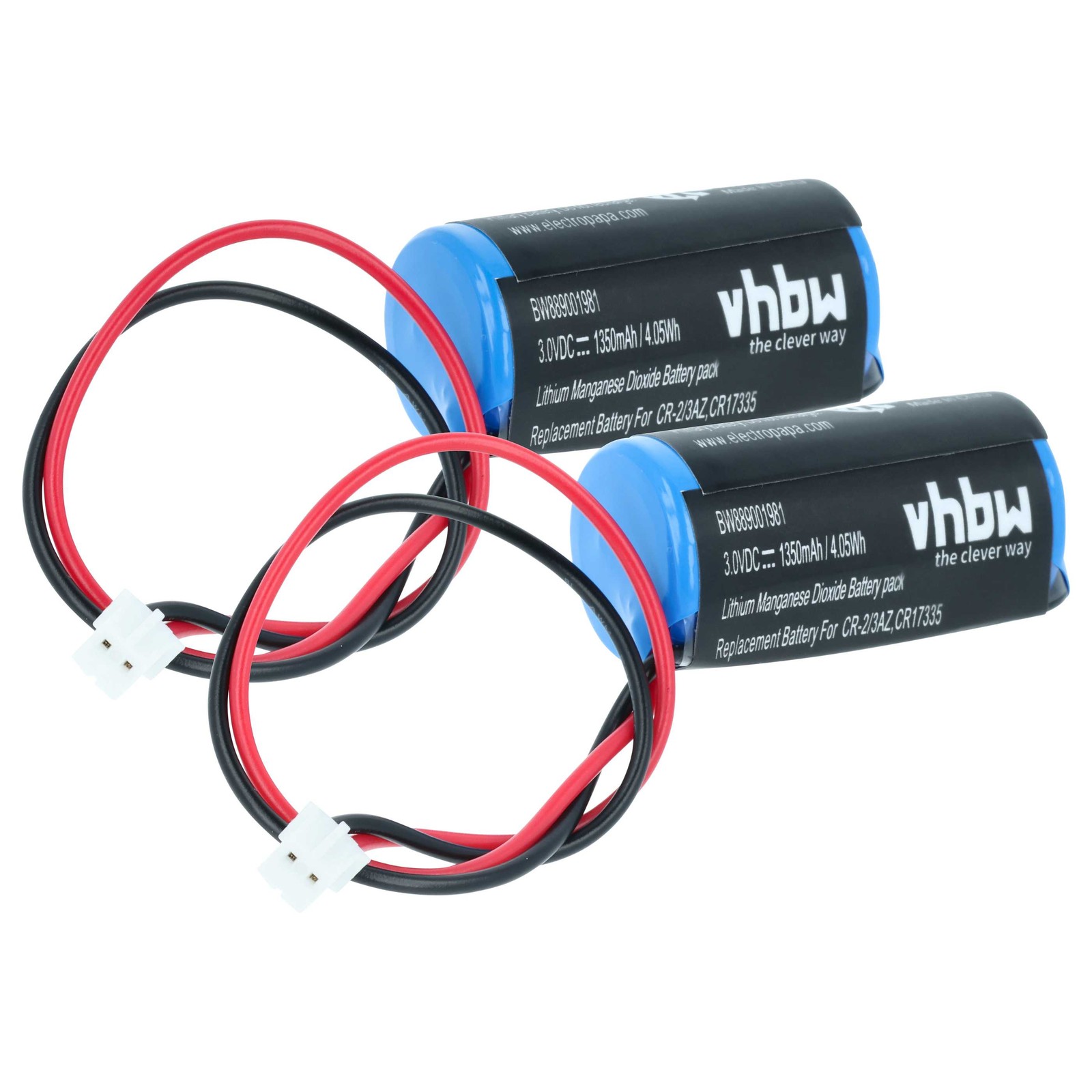 2x Battery for Verisure CR-2/3AZ 1350mAh