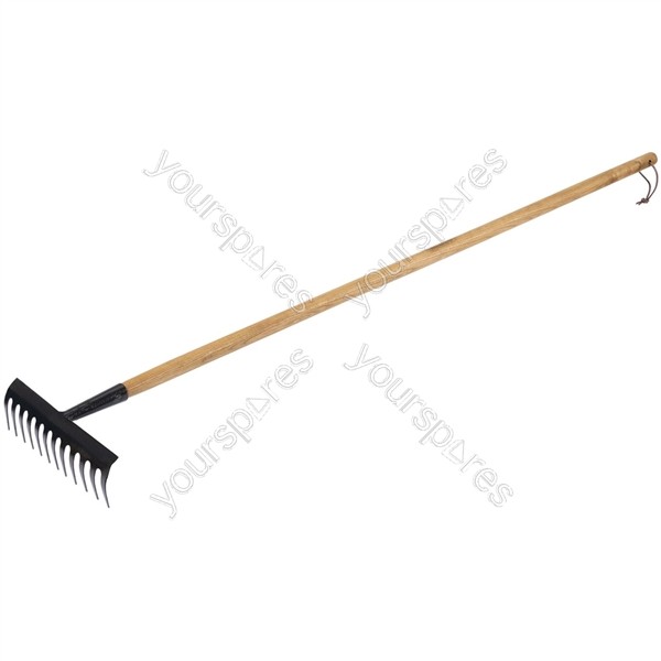 Draper Carbon Steel Garden Rake with Ash Handle