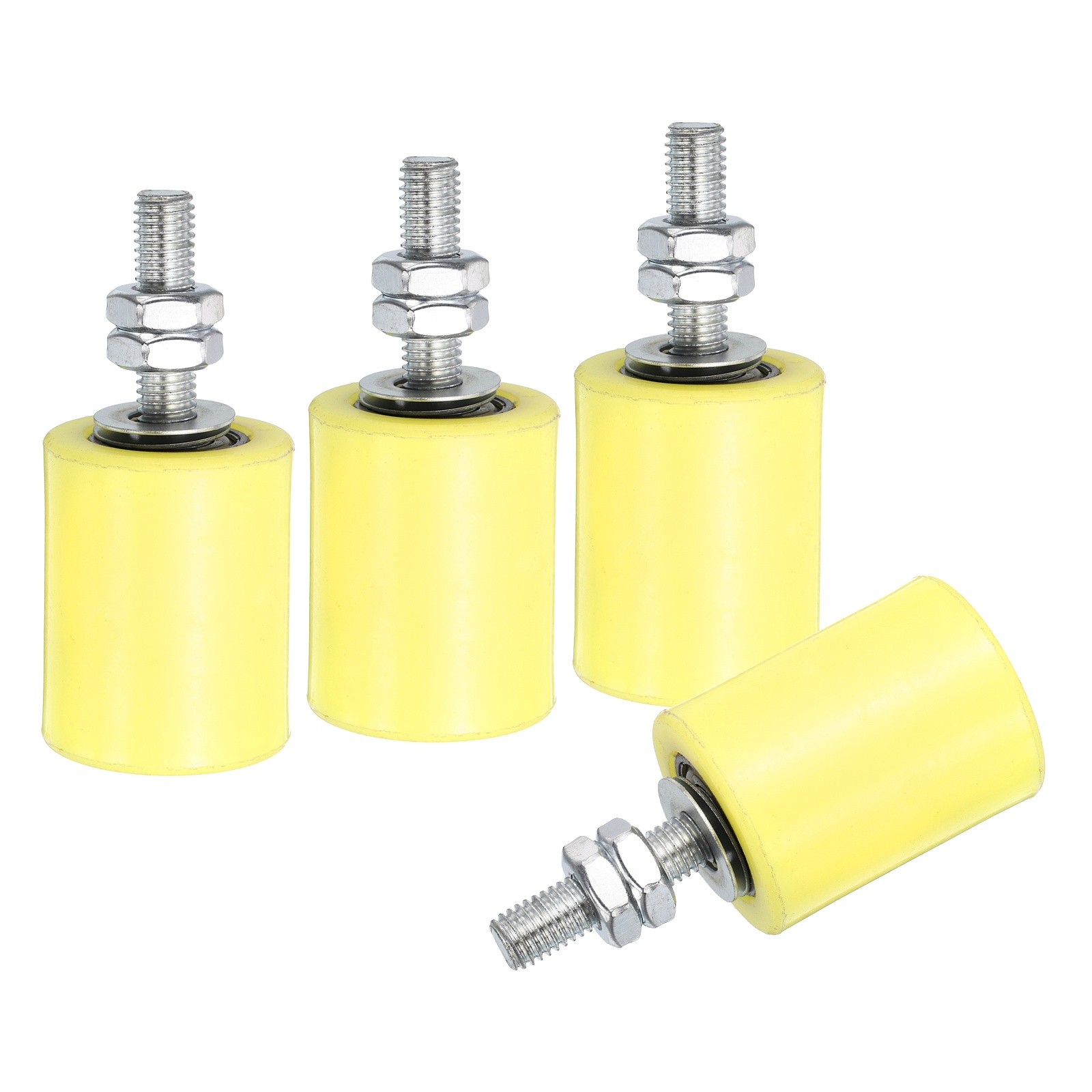 4Pcs Slide Gate Guide Roller, 1-5/8"x2" Nylon Sliding Gate Support, Yellow
