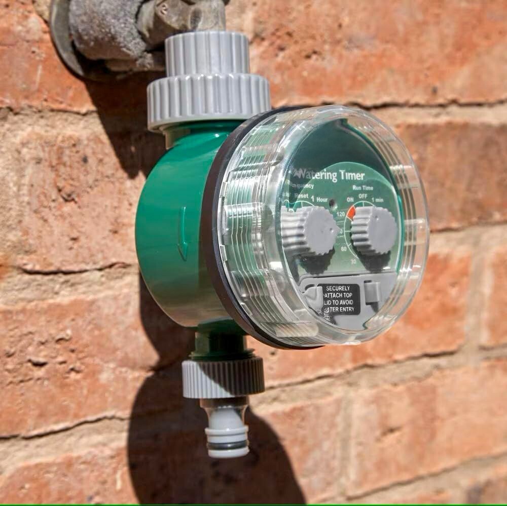 Electronic Automatic Water Timer 2 Dials Irrigation Watering Control Garden Home