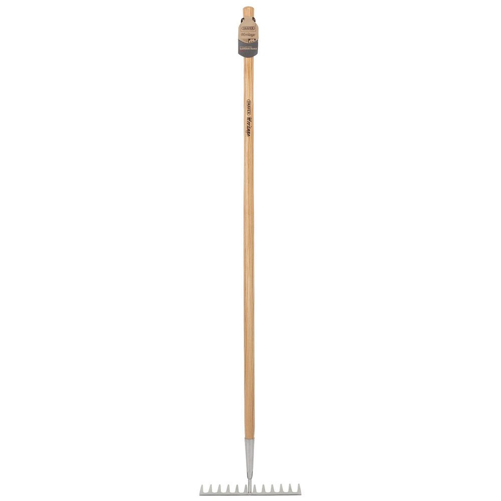Draper 99015 Heritage Stainless Steel Garden Rake with Ash Handle