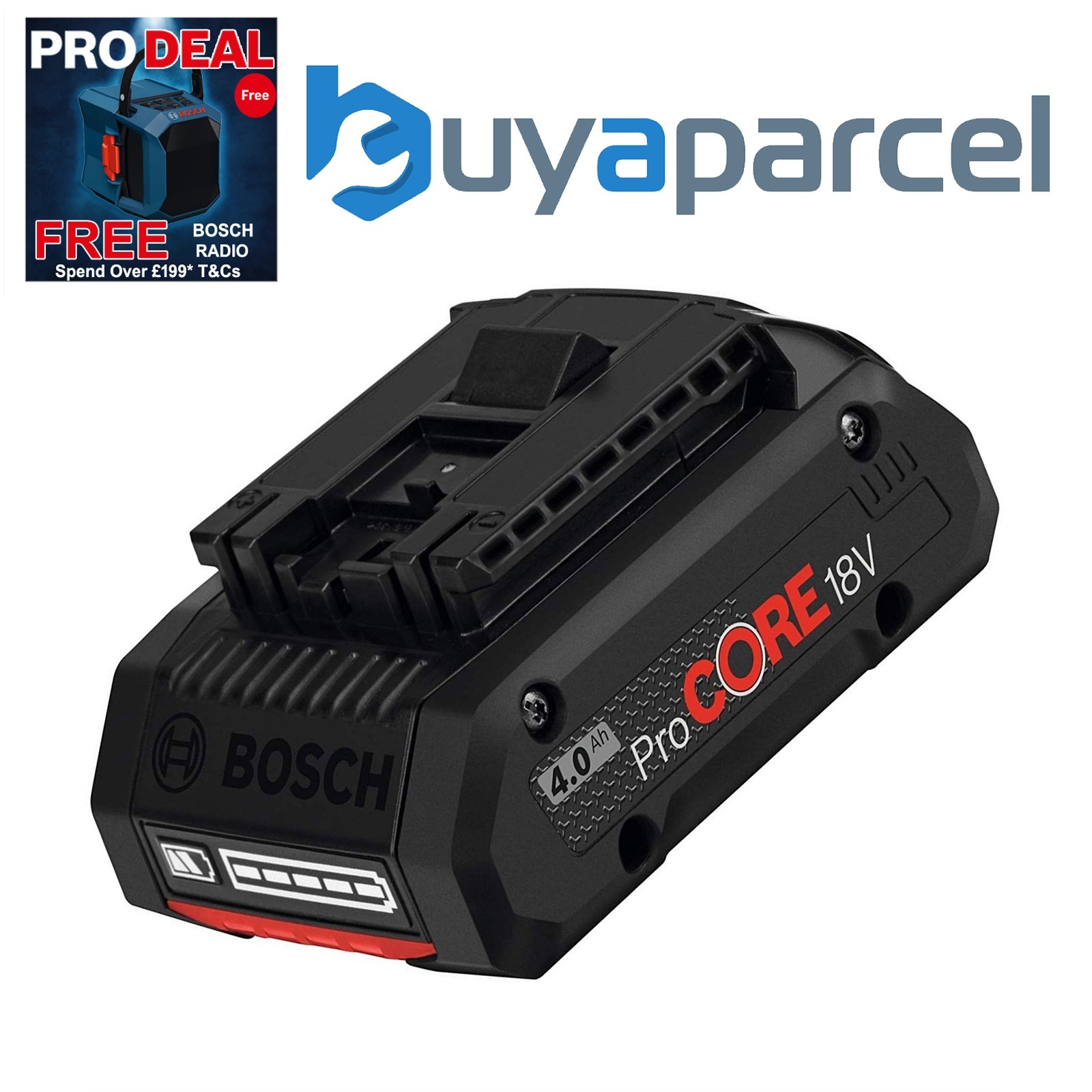 Bosch 1600A016GB ProCORE GBA 18v 4.0Ah Lithium Ion Battery Cordless
