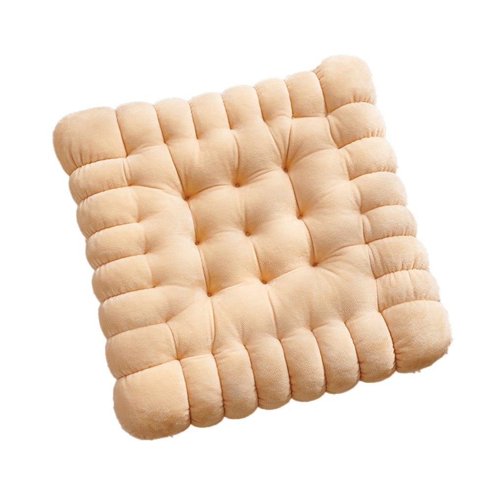 3X(Biscuit Shape Cushion,Thickened Cushion,Plush Chair Cushion,Decorative5716