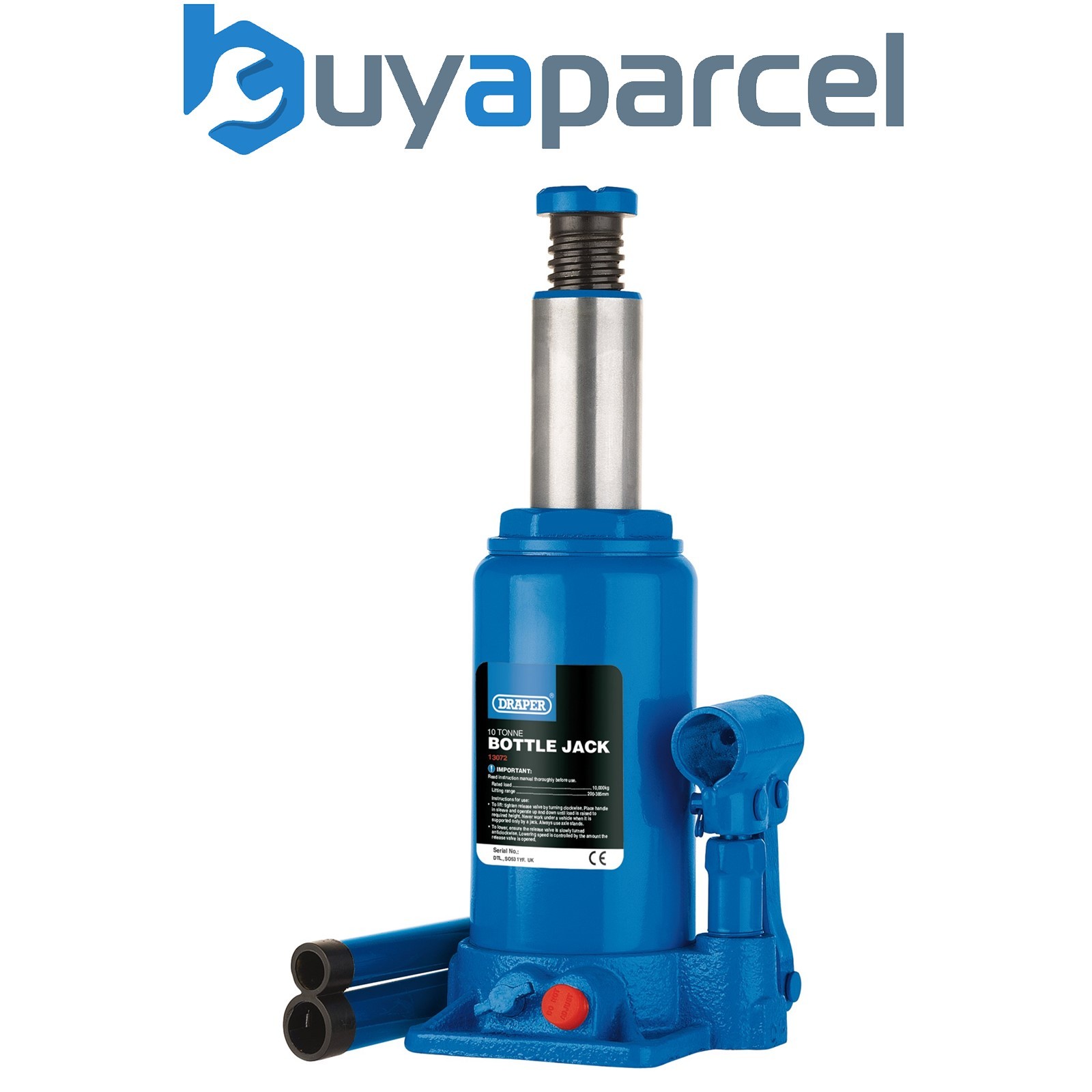 Draper 13072 Hydraulic Bottle Jack, 10 Tonne