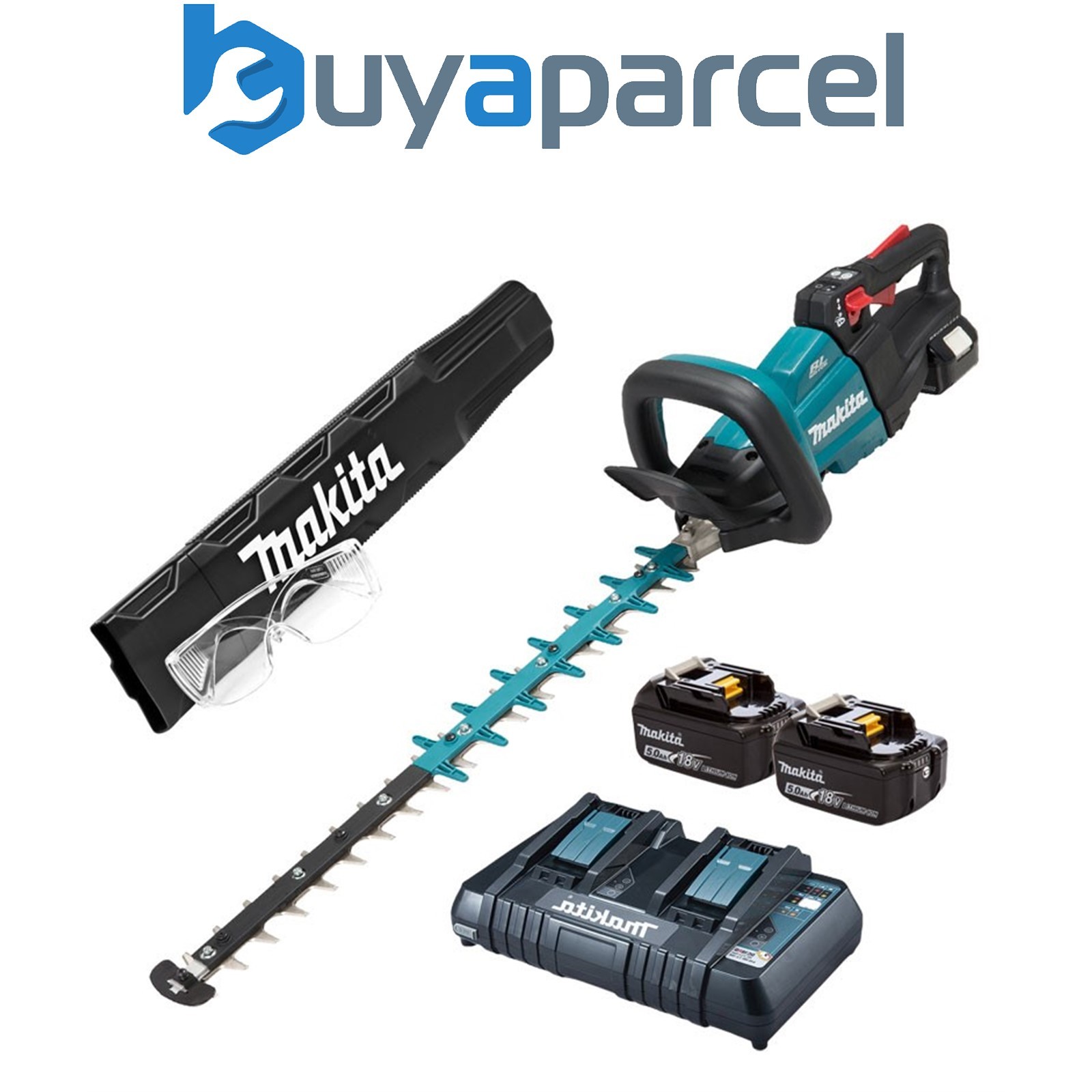 Makita DUH601PT2 18v Brushless Lithium Cordless Hedge Cutter Trimmer 60cm 2X5ah