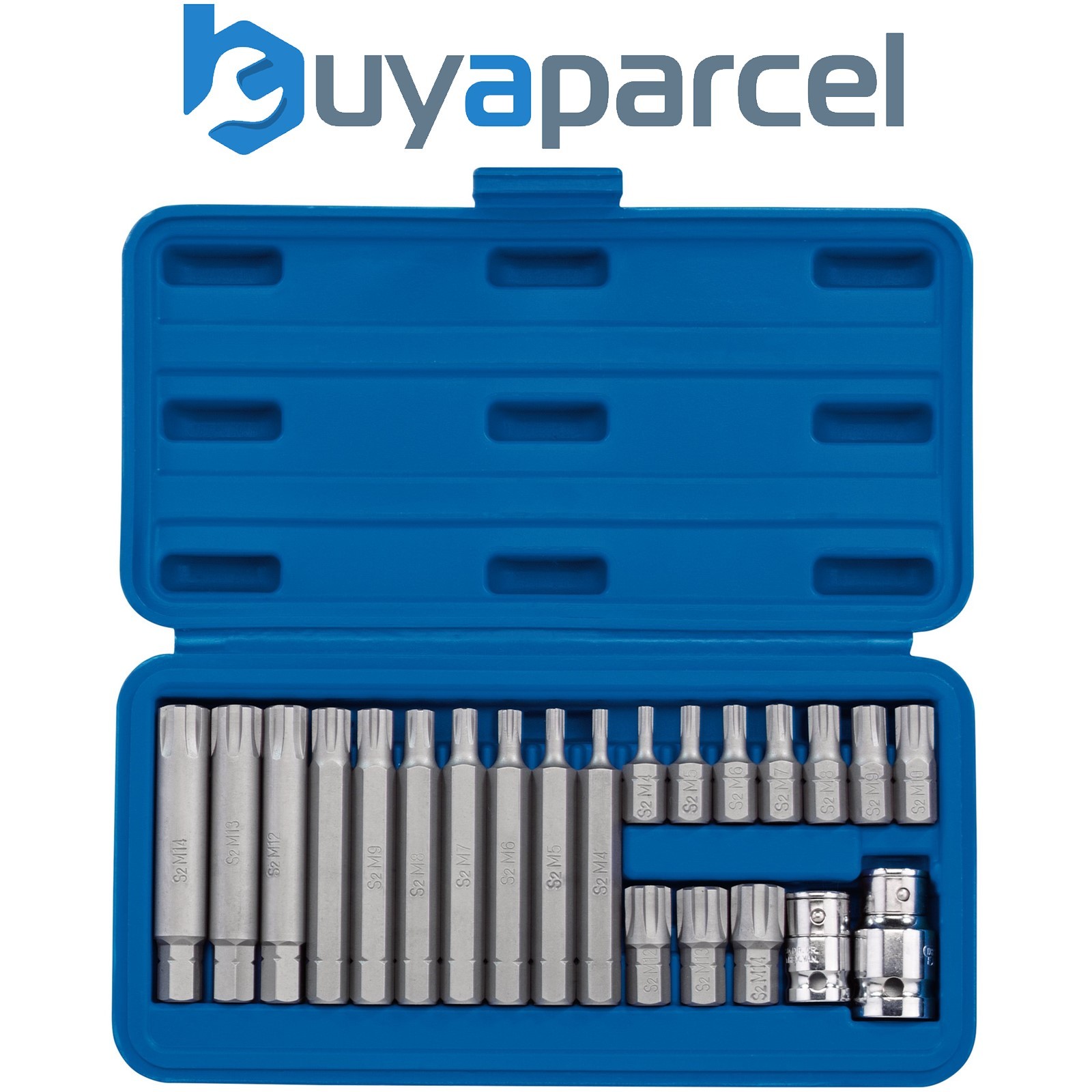 Draper 16347 Draper Expert Ribe 3/8, Socket and Bit Set, 1/2" Sq. Dr. (22 Piece)